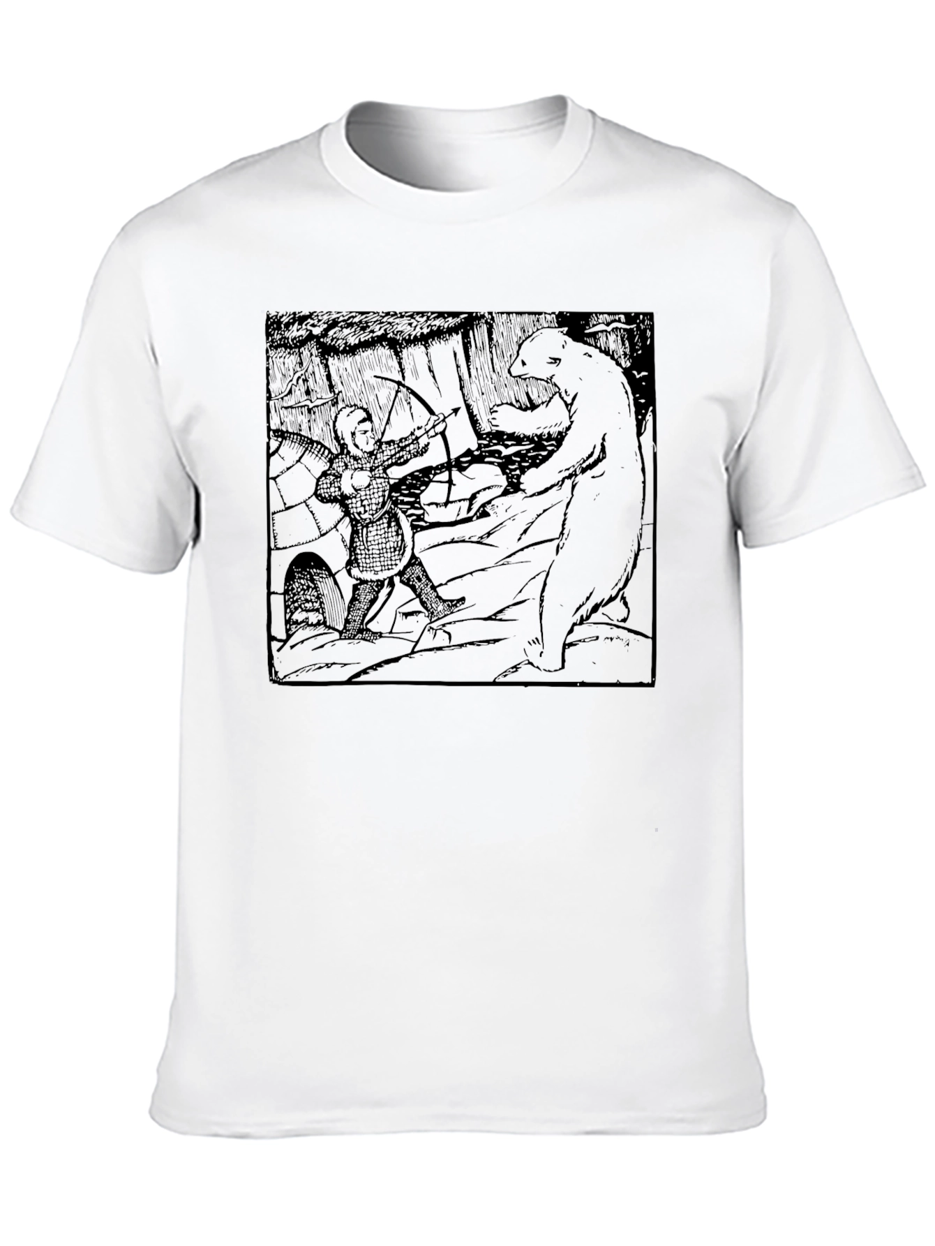 Archer vs Bear Graphic Tee - Black Cotton Blend
