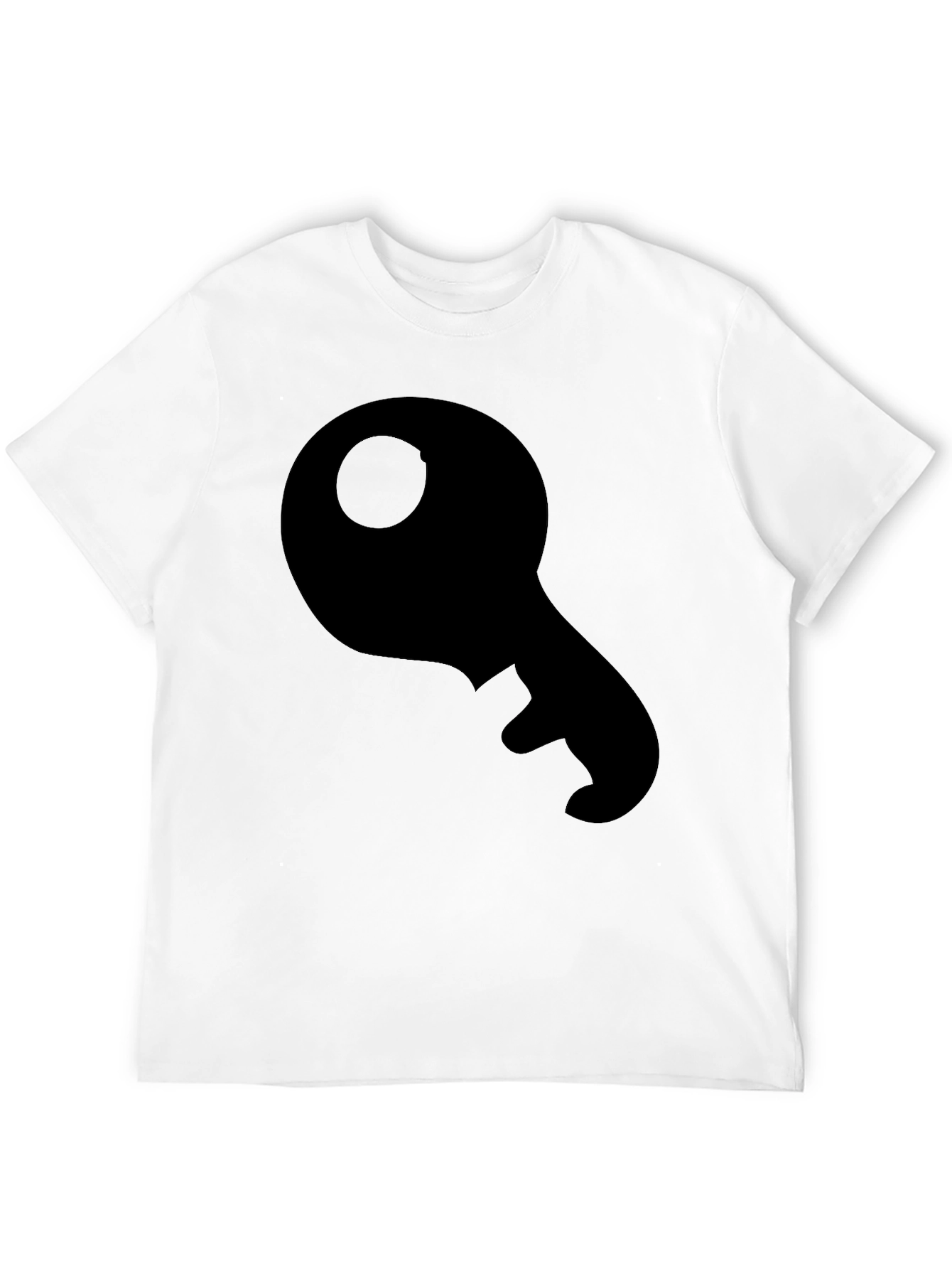 Key Graphic Tee - Black Cotton Casual Shirt