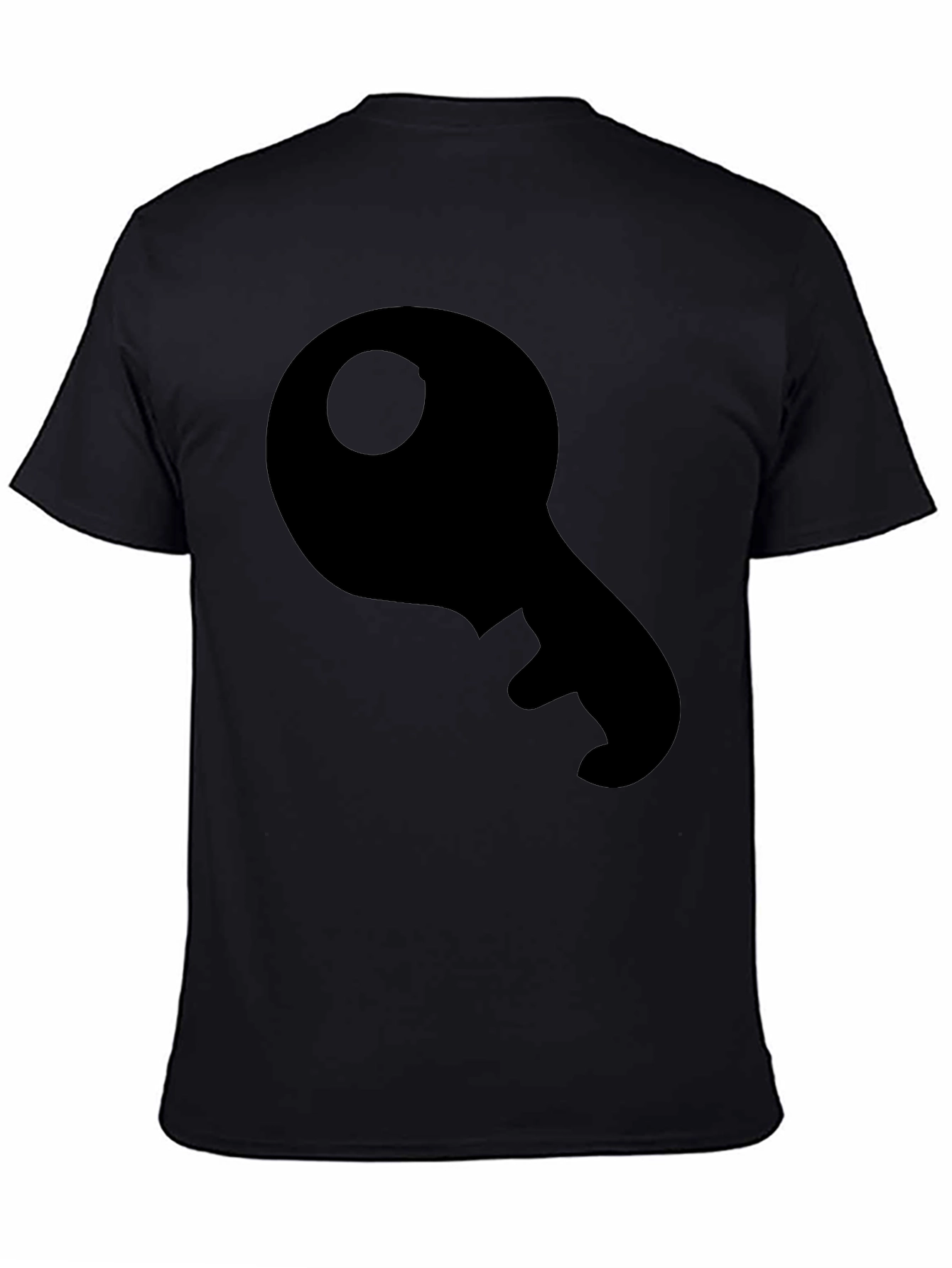 Key Graphic Tee - Black Cotton Casual Shirt