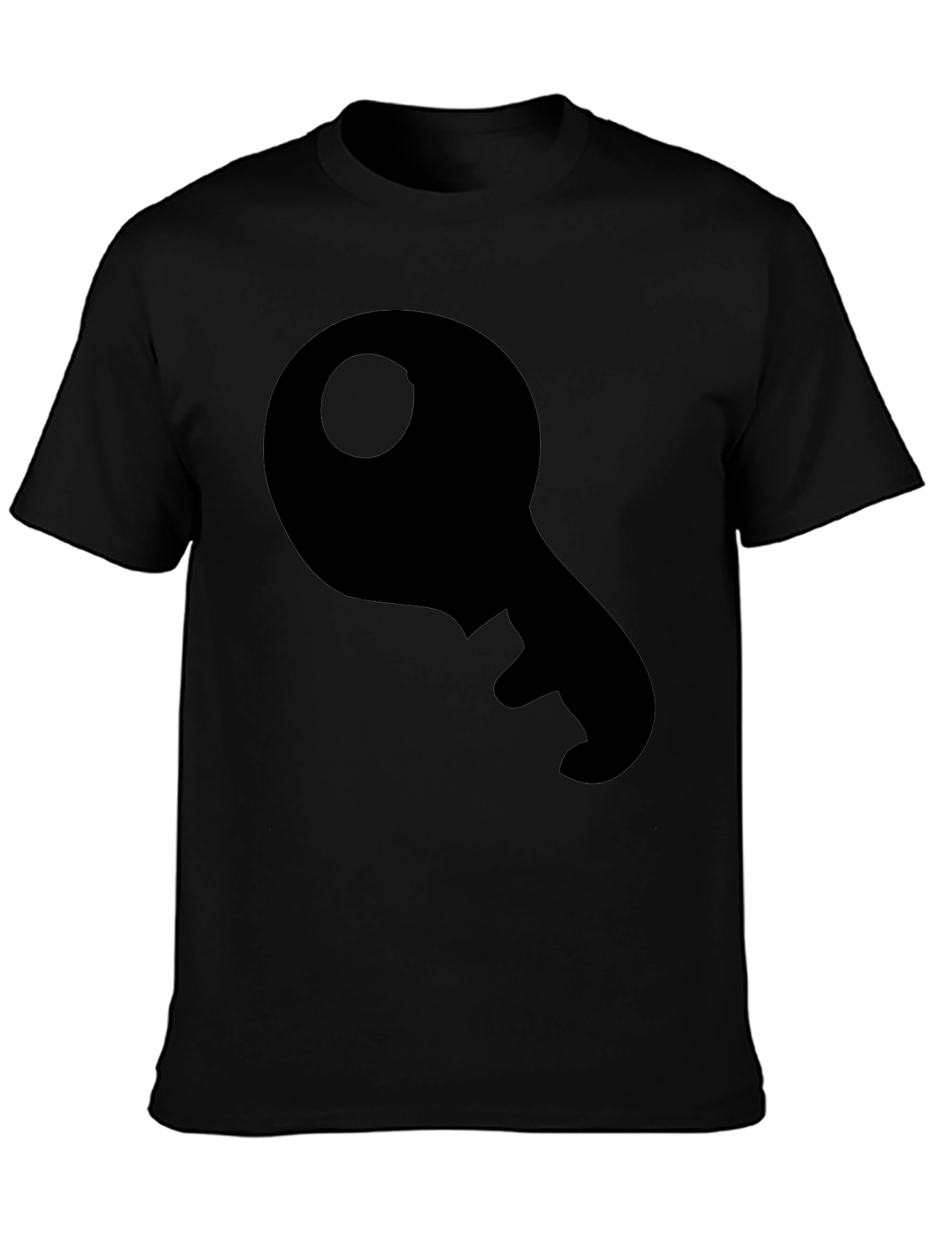 Key Graphic Tee - Black Cotton Casual Shirt