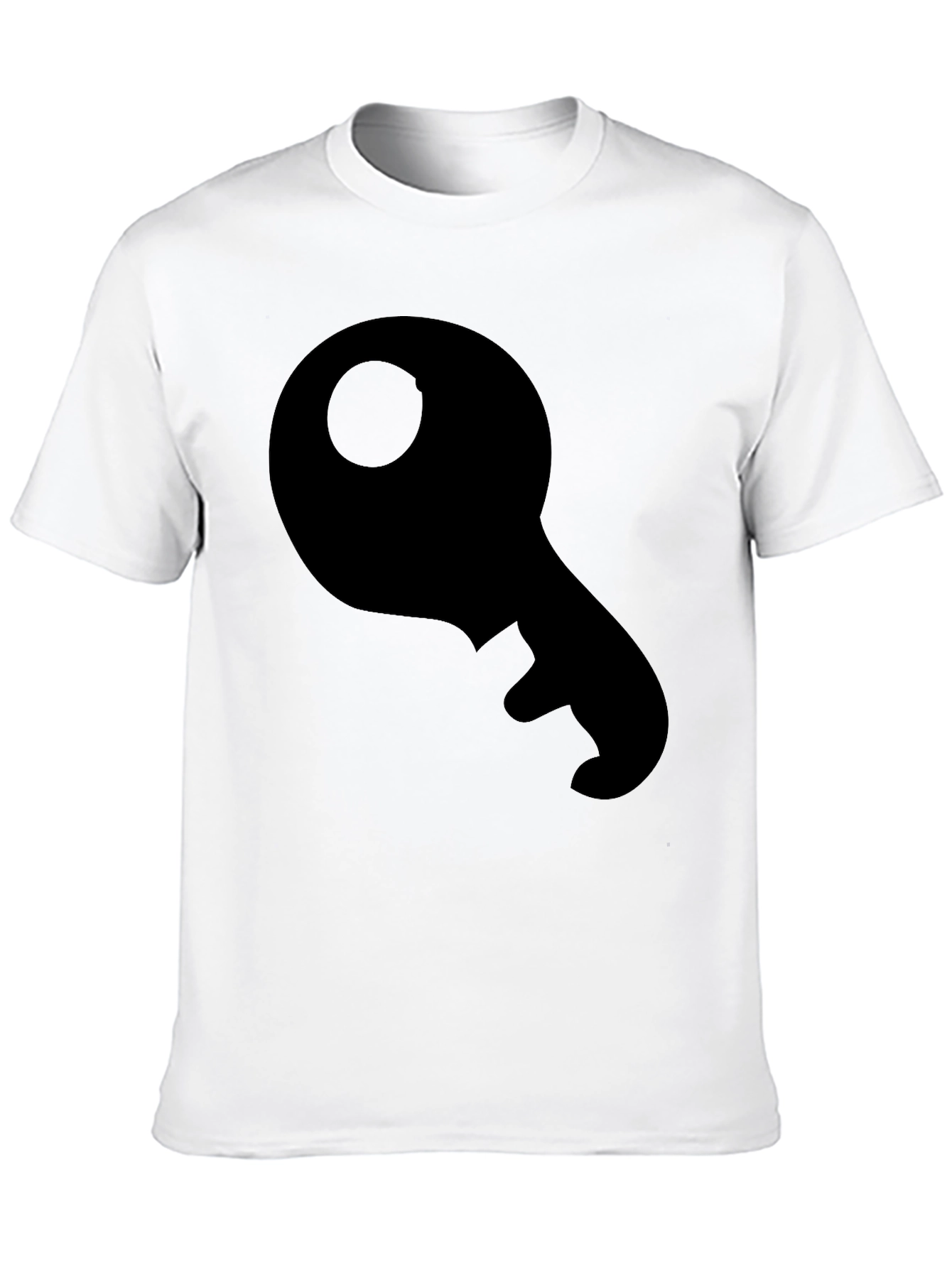 Key Graphic Tee - Black Cotton Casual Shirt