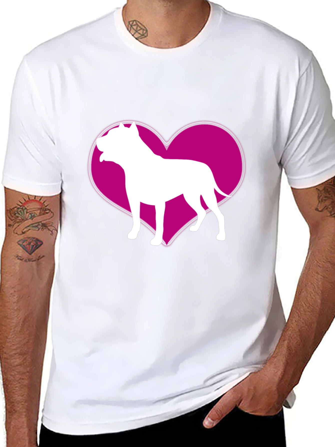 Dog Breed Heart Graphic T-Shirt