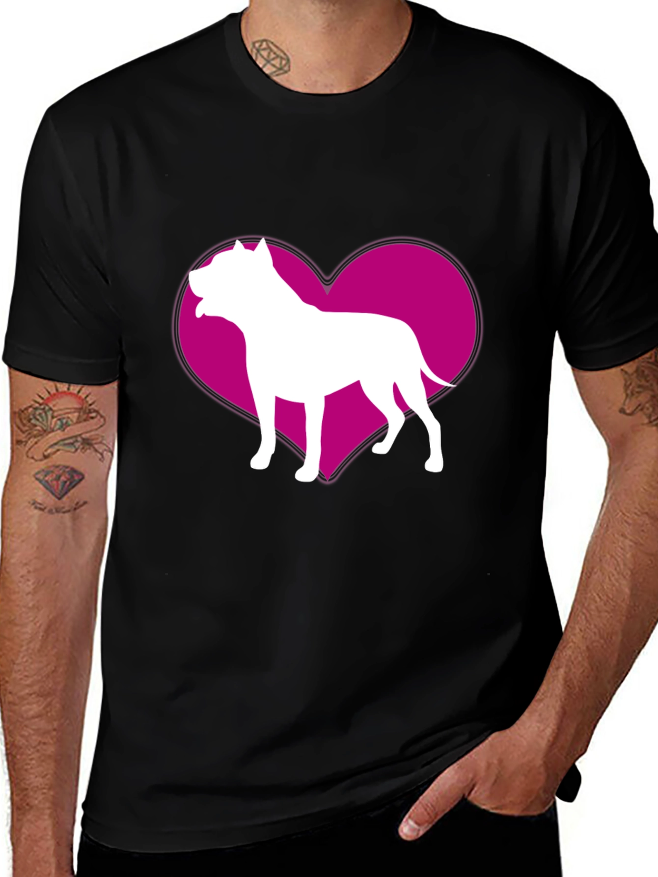 Dog Breed Heart Graphic T-Shirt