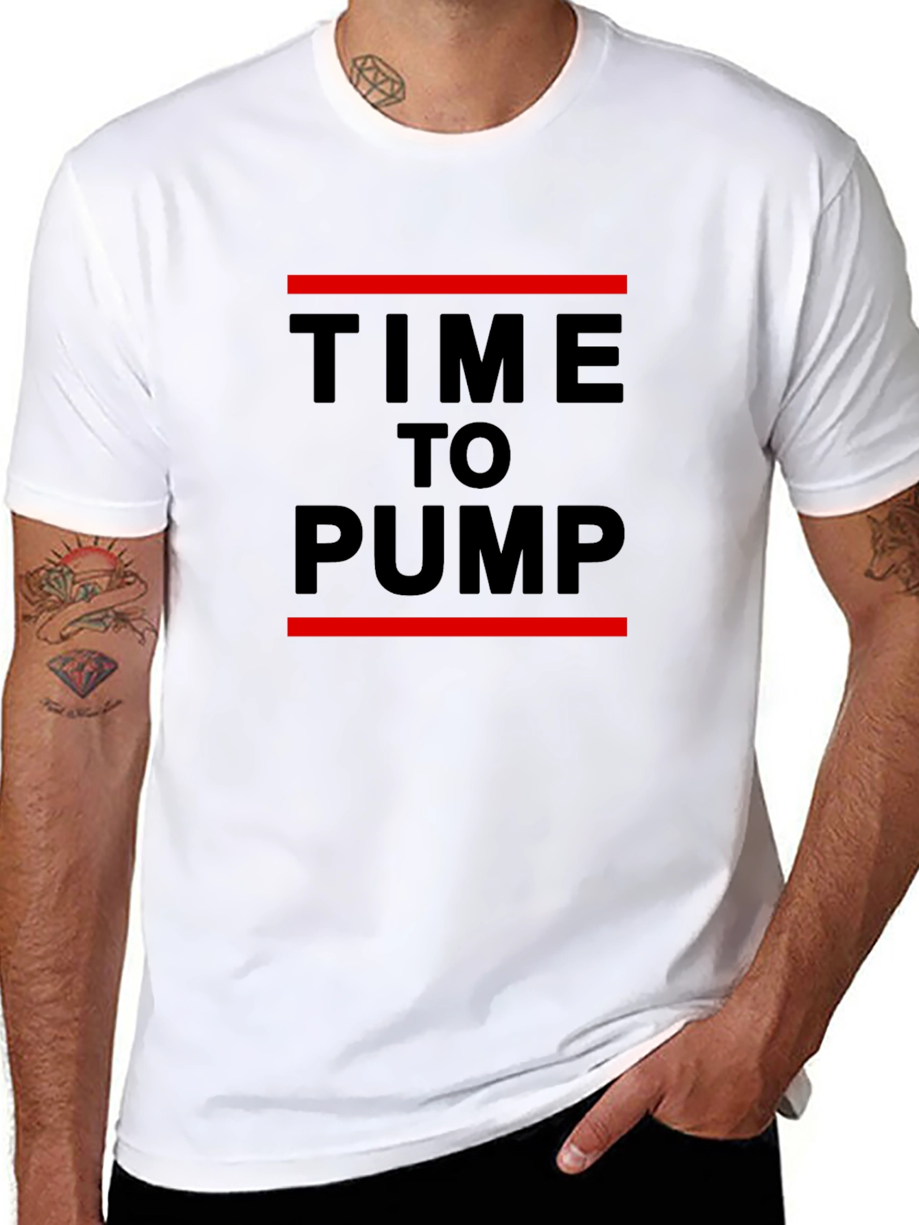 Time to Pump Black Graphic Tee