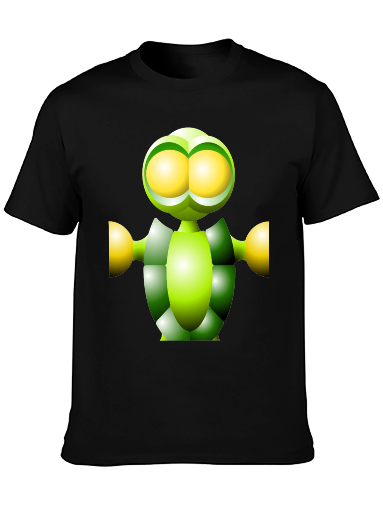 Green Robot Graphic Tee - Funky Modern Design