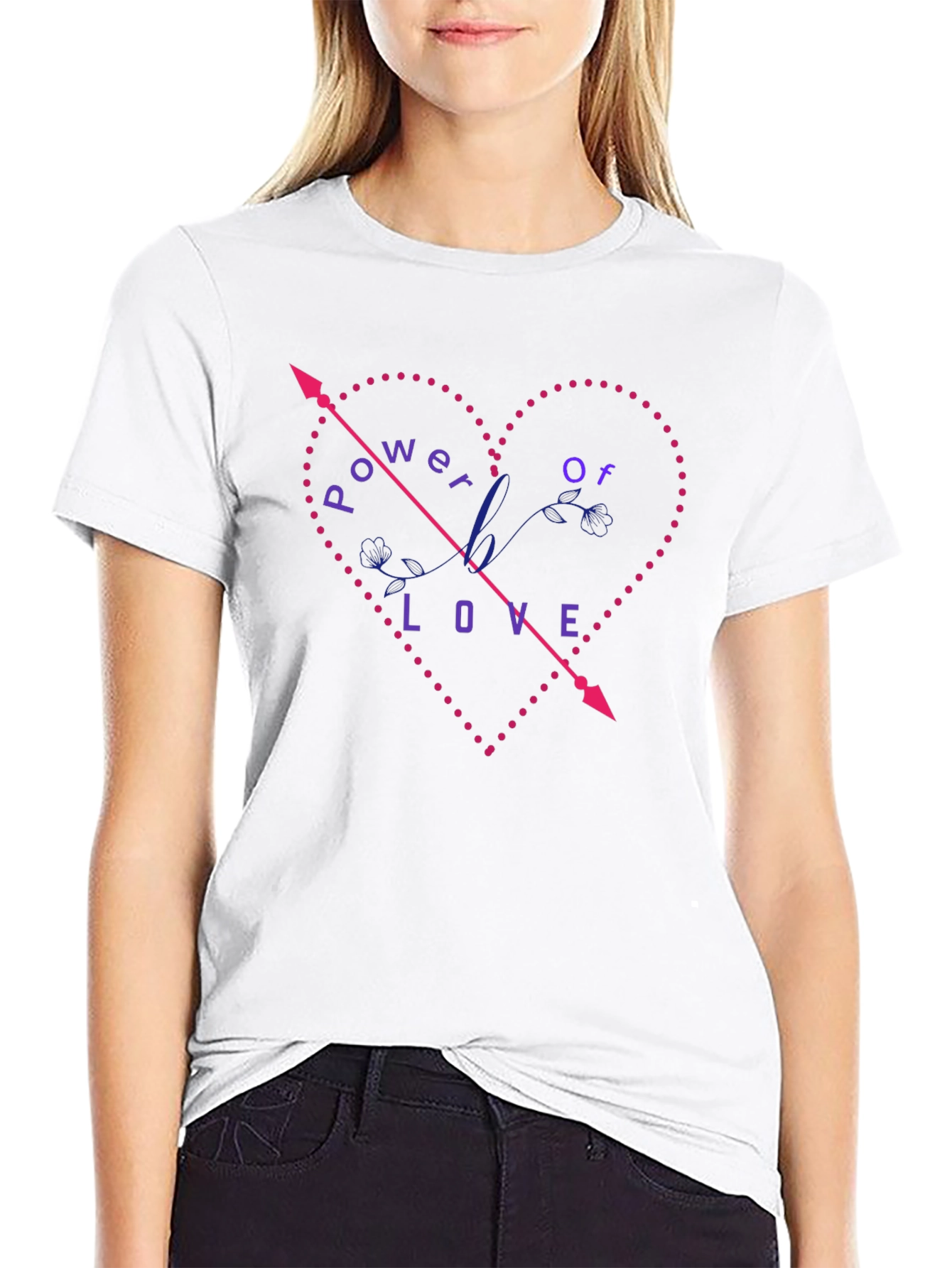 Power of Love Graphic Tee - Black