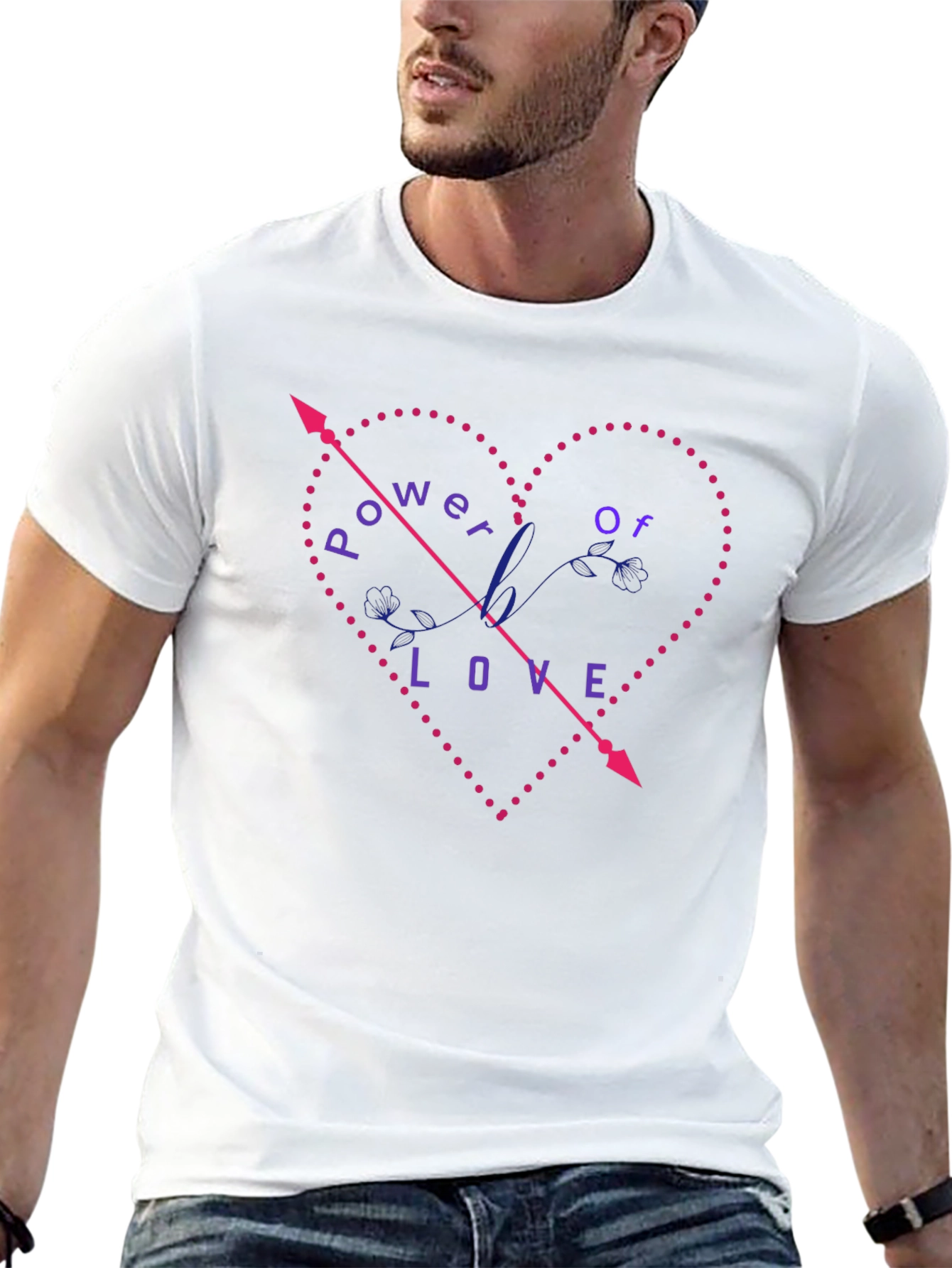Power of Love Graphic Tee - Black