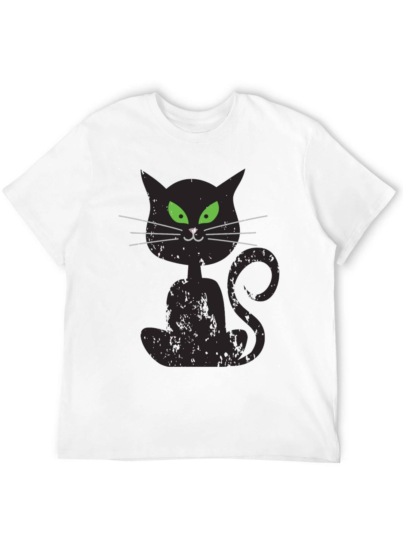 Spooky Black Cat Graphic T-Shirt
