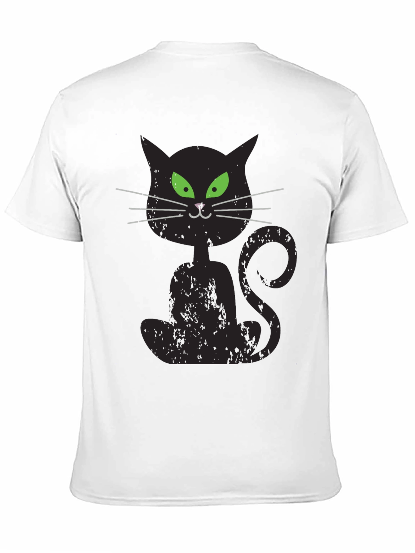 Spooky Black Cat Graphic T-Shirt