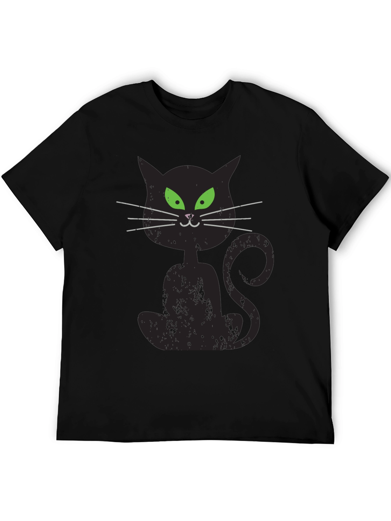 Spooky Black Cat Graphic T-Shirt