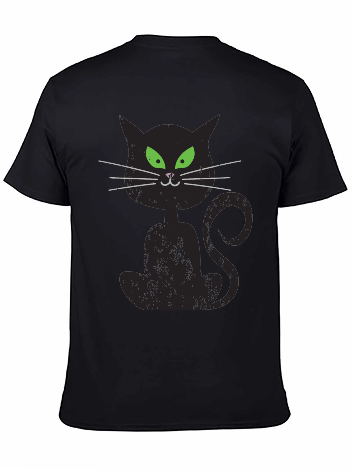 Spooky Black Cat Graphic T-Shirt
