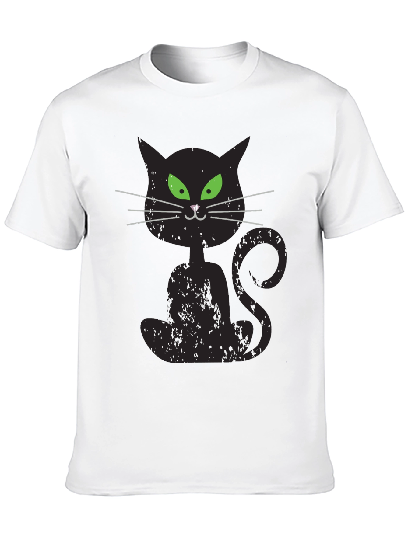Spooky Black Cat Graphic T-Shirt