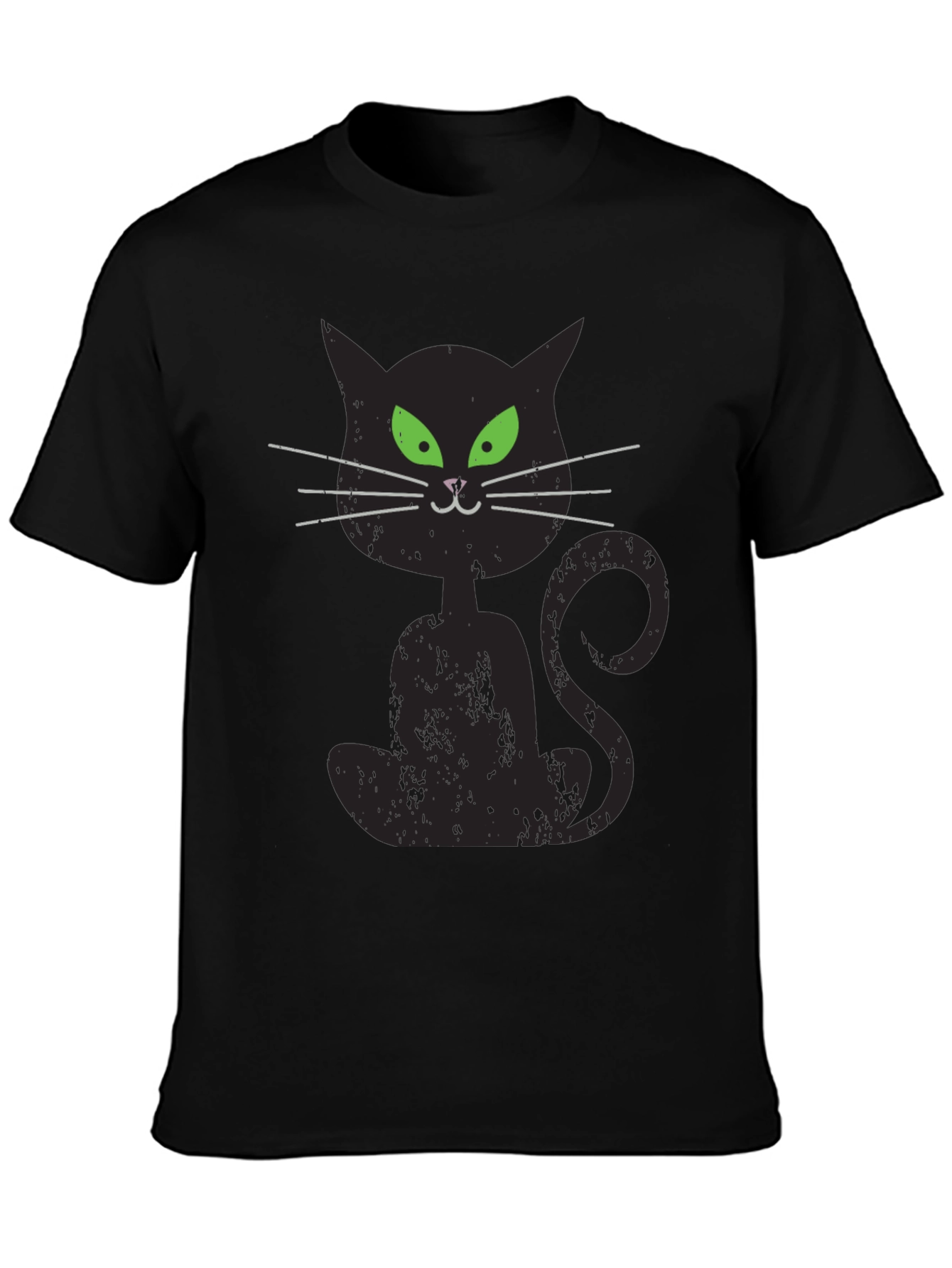 Spooky Black Cat Graphic T-Shirt
