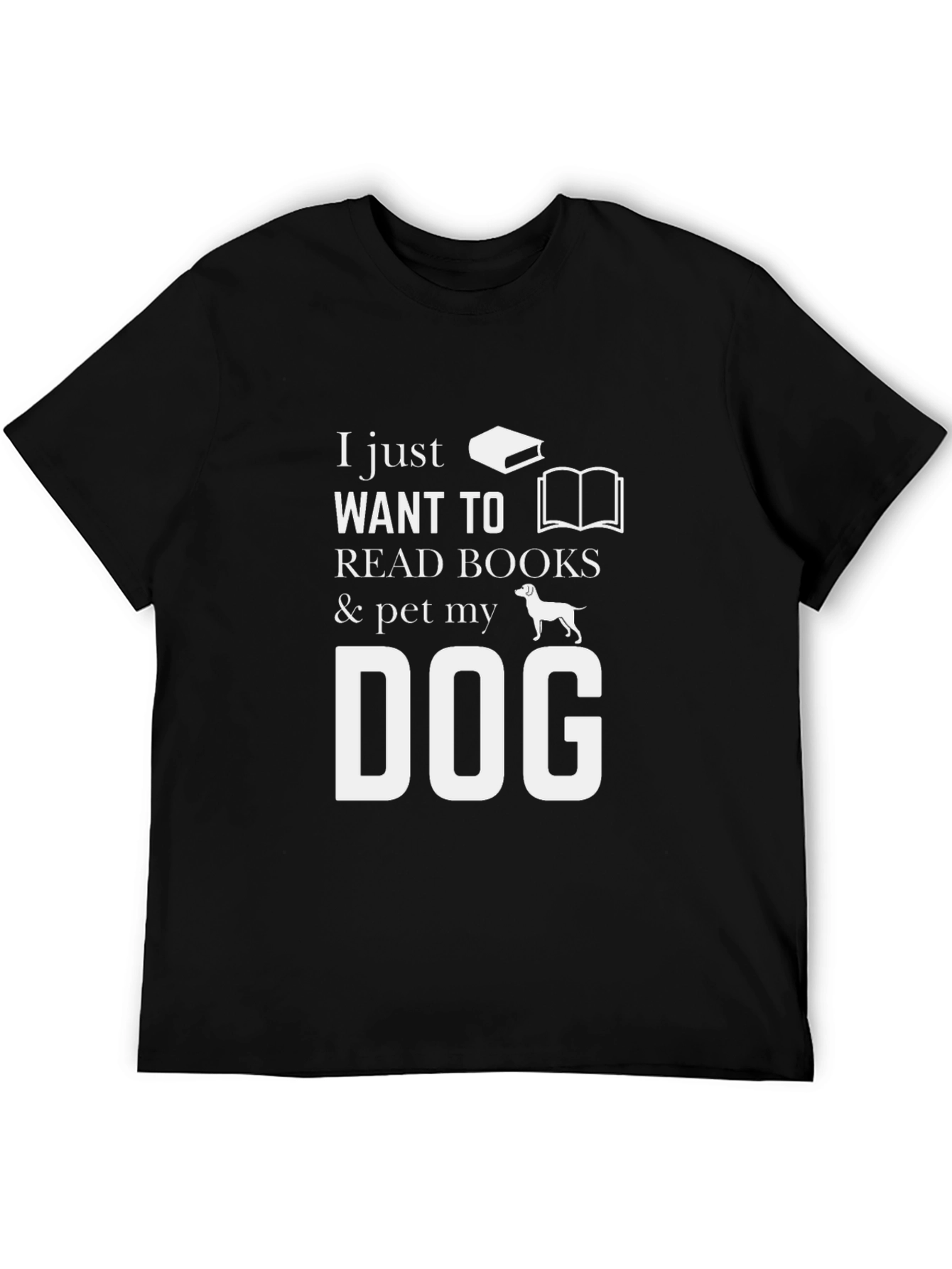 Book Lover & Dog Petting T-Shirt