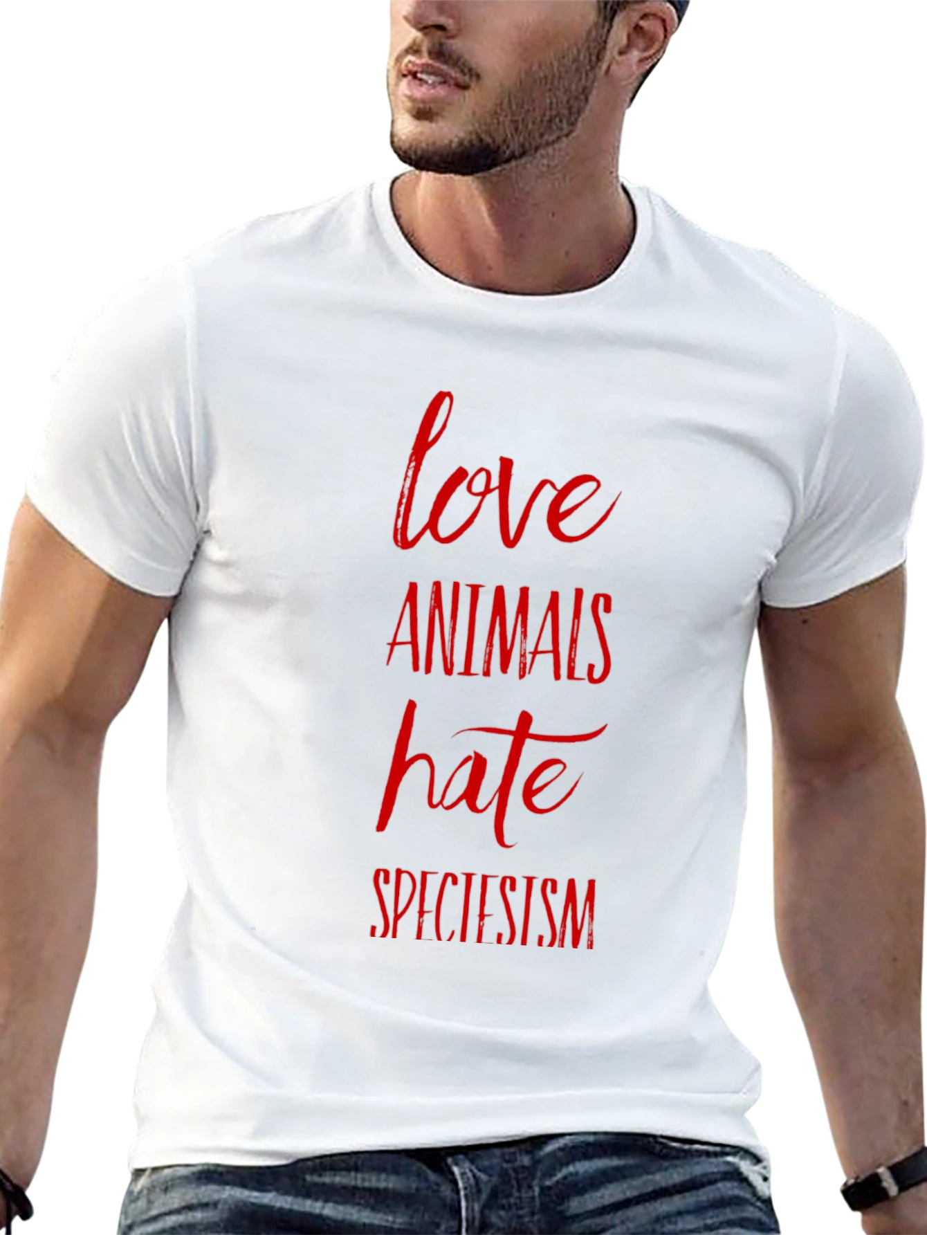 Love Animals Hate Speciesism Graphic Tee