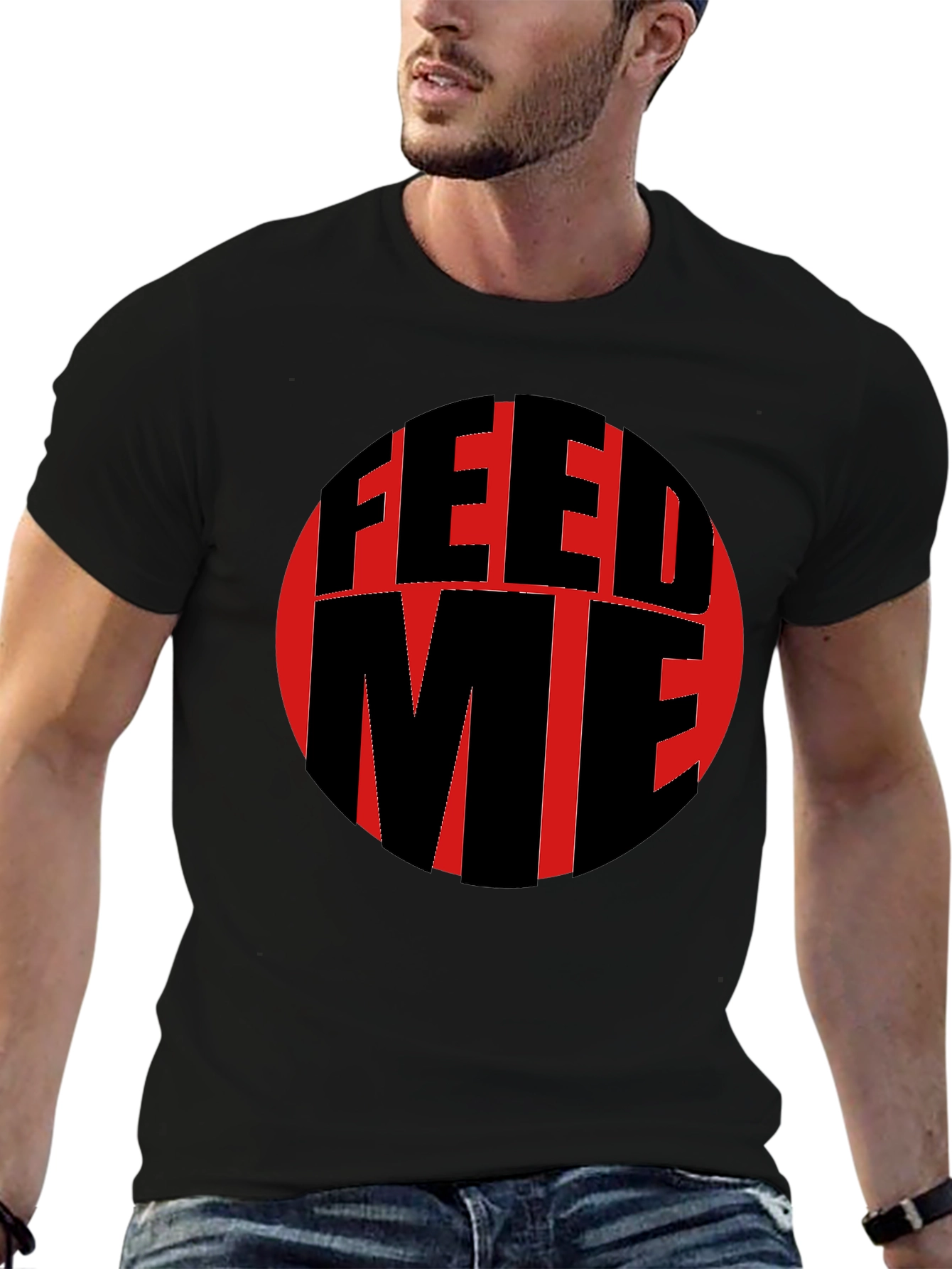Feed Me Graphic T-Shirt - Black