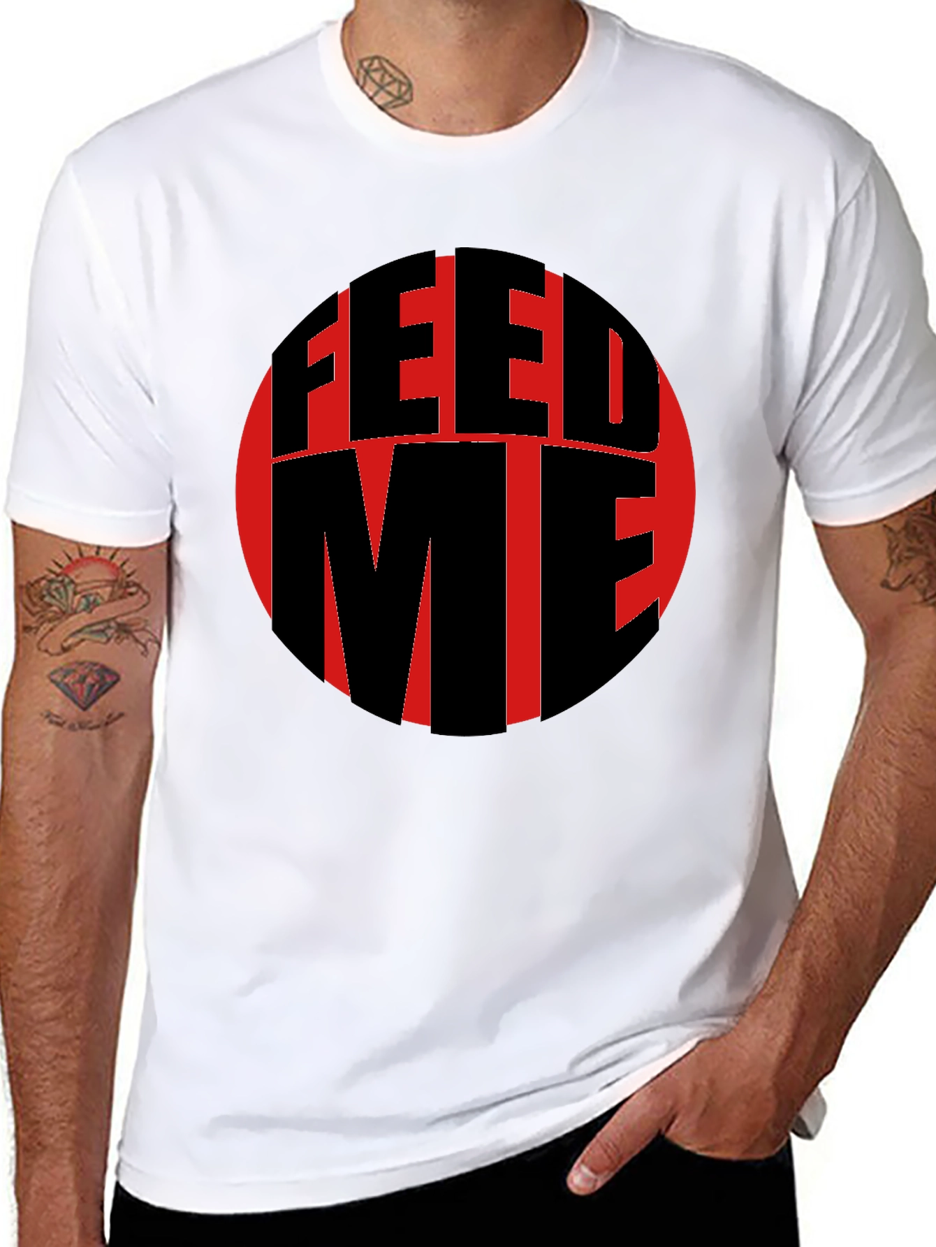 Feed Me Graphic T-Shirt - Black