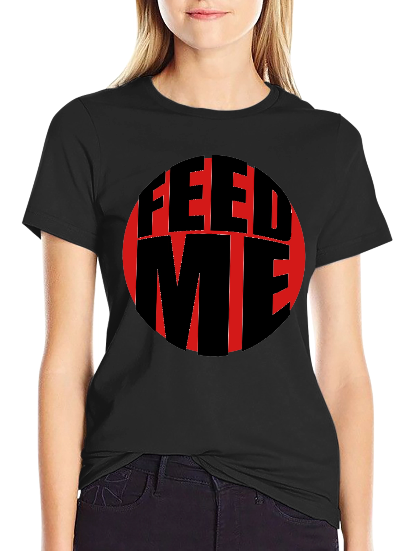 Feed Me Graphic T-Shirt - Black