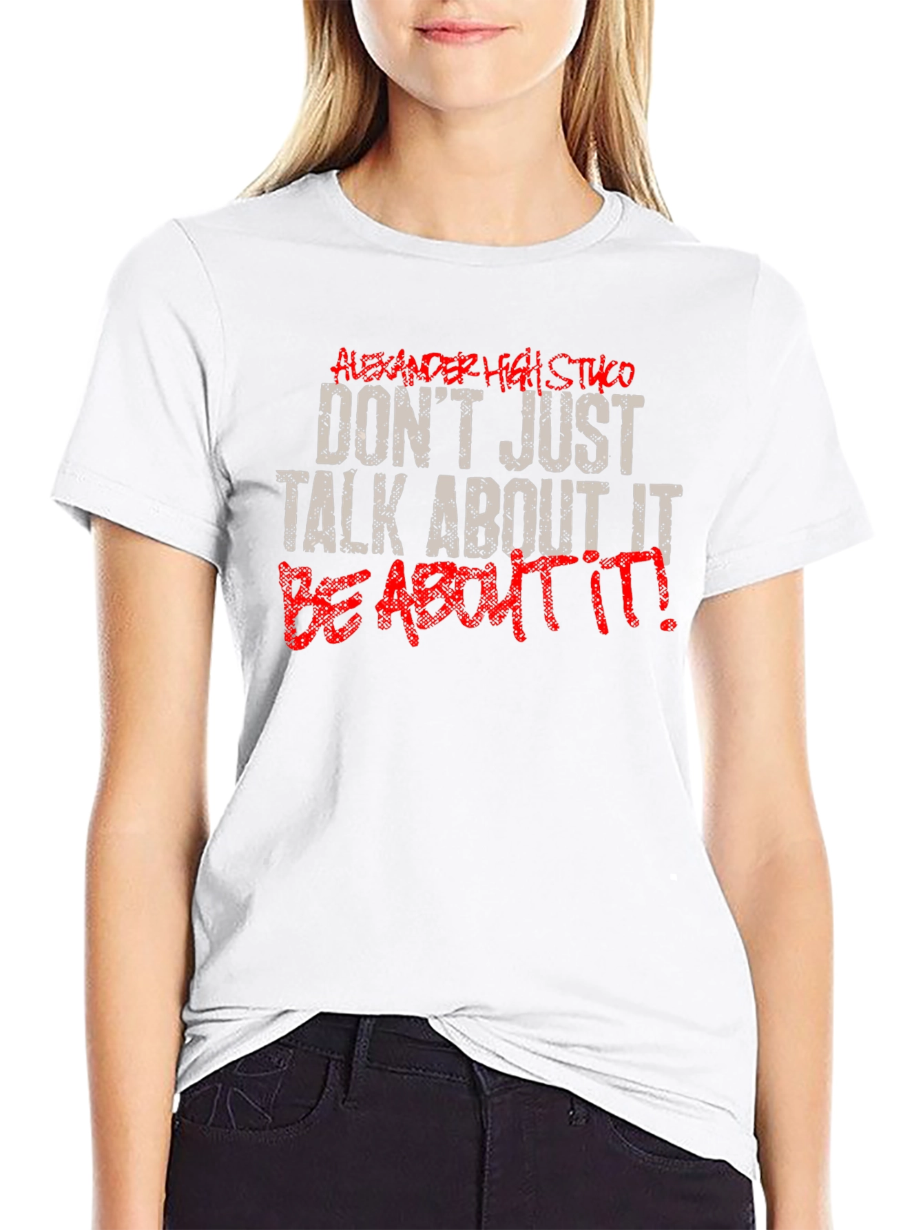 Motivational Be About It Black Graphic Tee