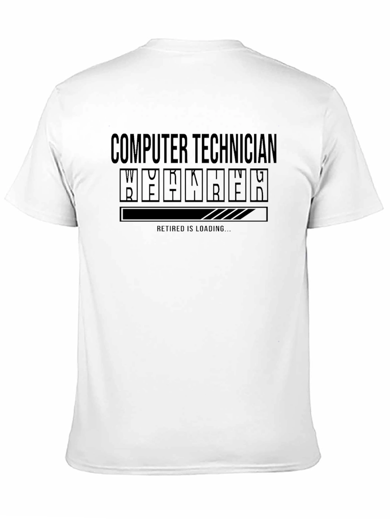 Computer Technician Retirement Loading Black T-Shirt
