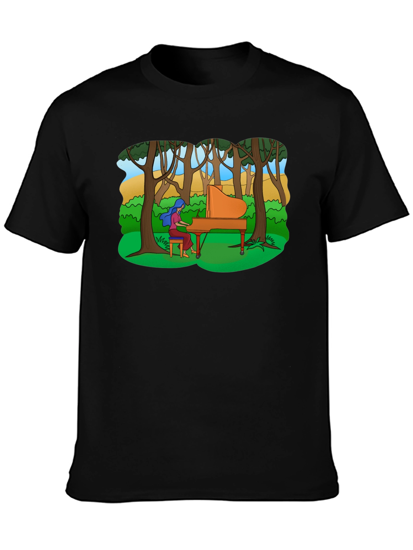 Piano in the Woods Graphic Tee