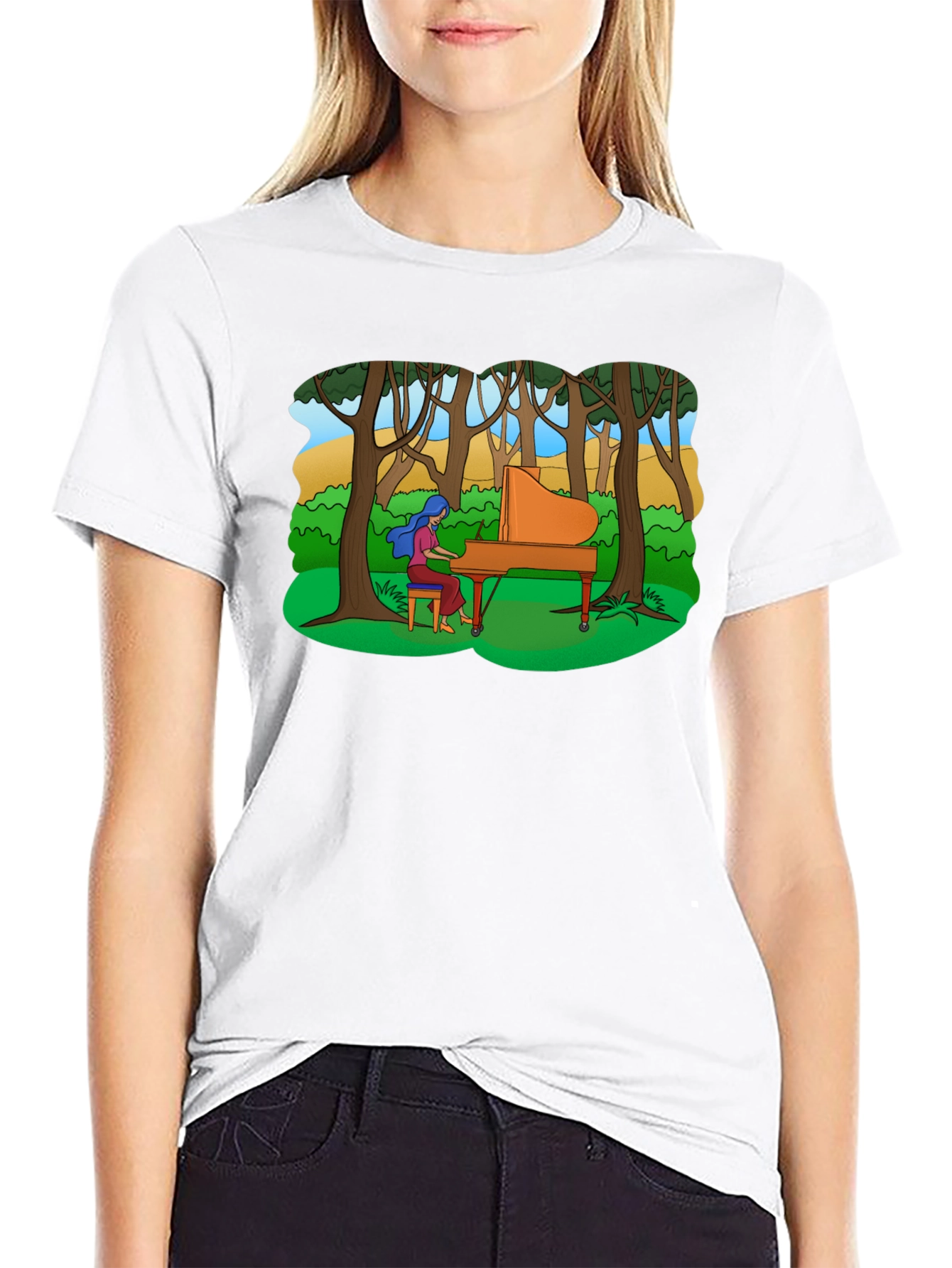 Piano in the Woods Graphic Tee