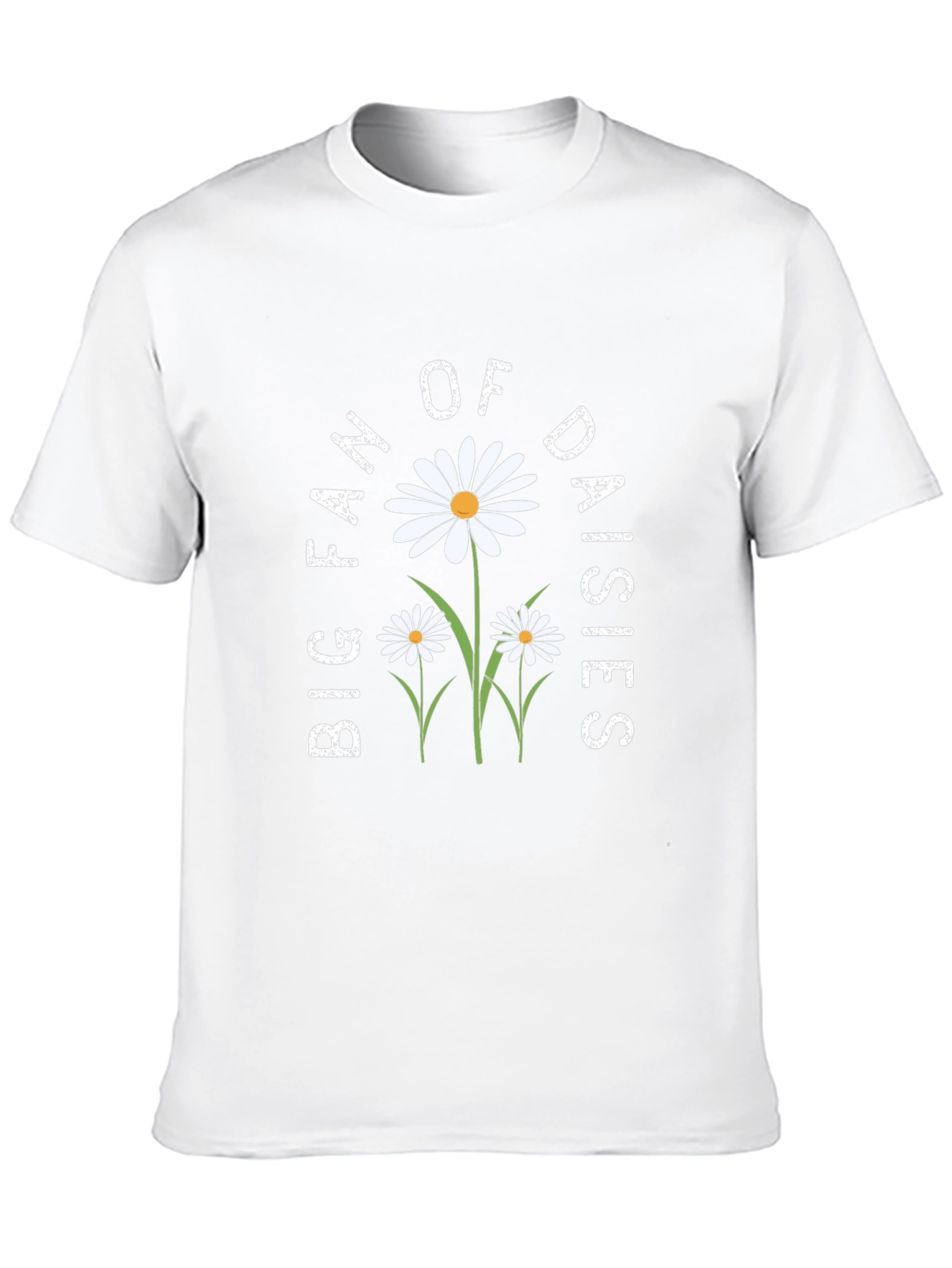 Big Fan of Daisies Black T-Shirt