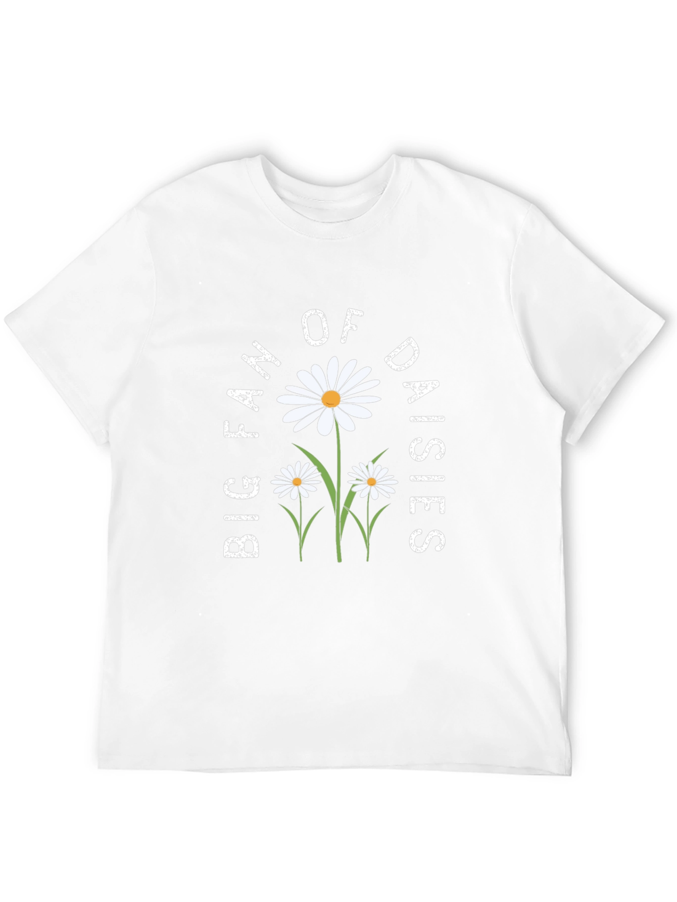 Big Fan of Daisies Black T-Shirt
