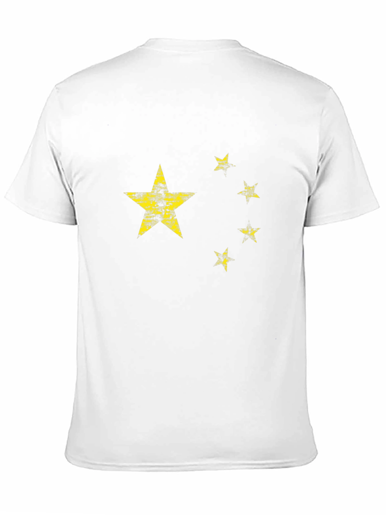 China Flag Distressed Graphic Black T-Shirt