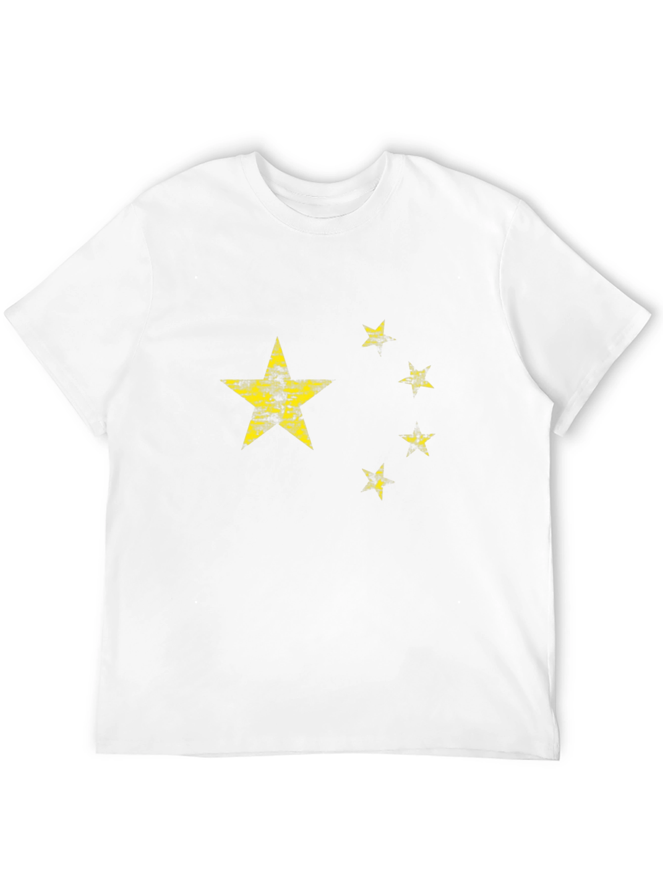 China Flag Distressed Graphic Black T-Shirt