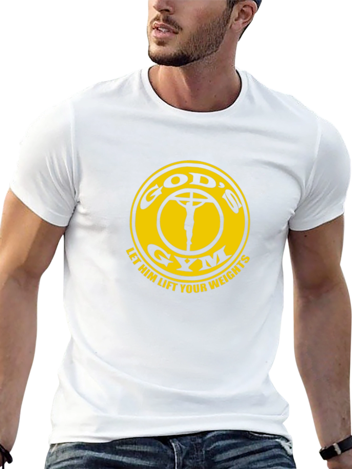 Gods Gym T-Shirt - Lift Your Weights