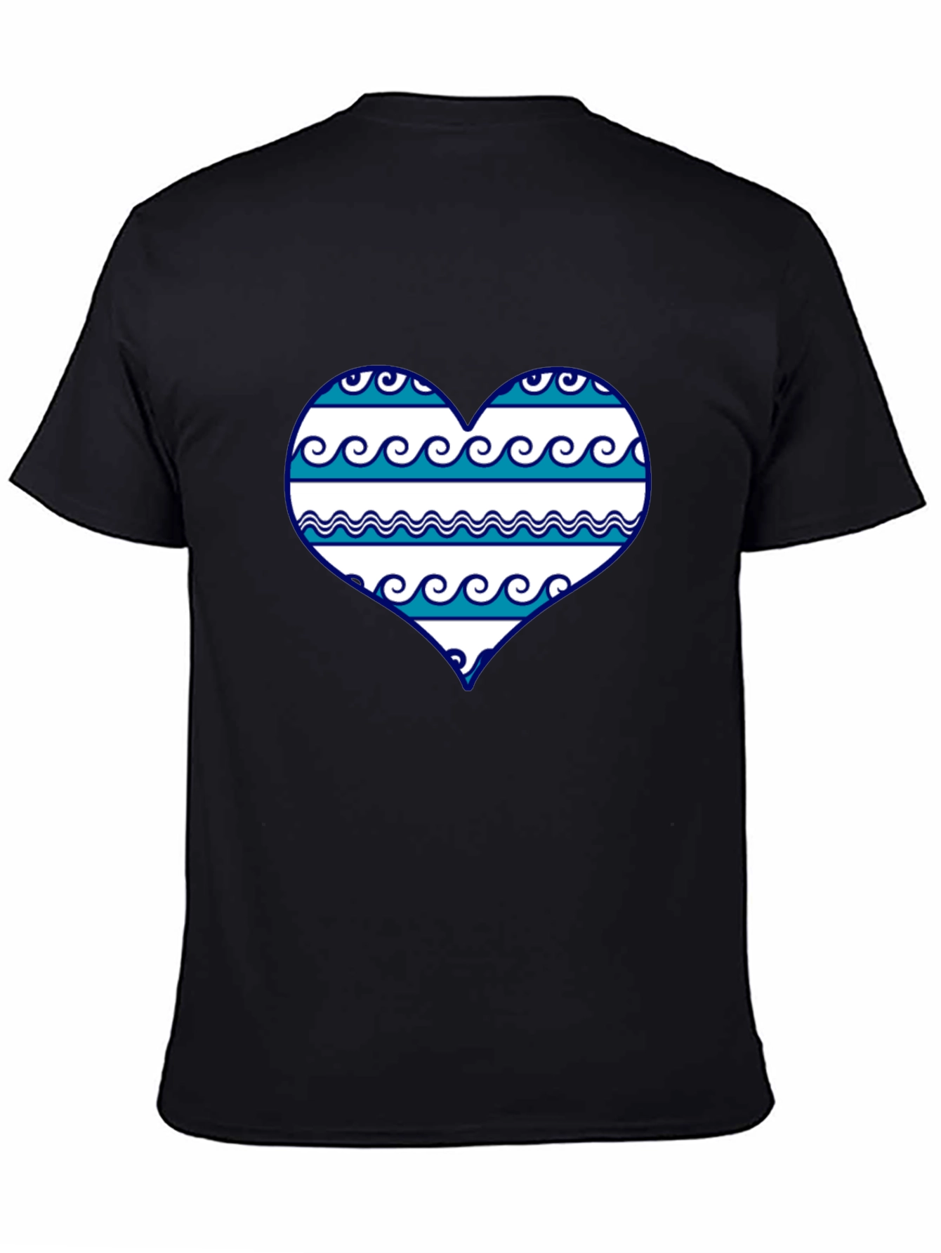 Wave Heart Tee - Beach Lovers Graphic T-Shirt