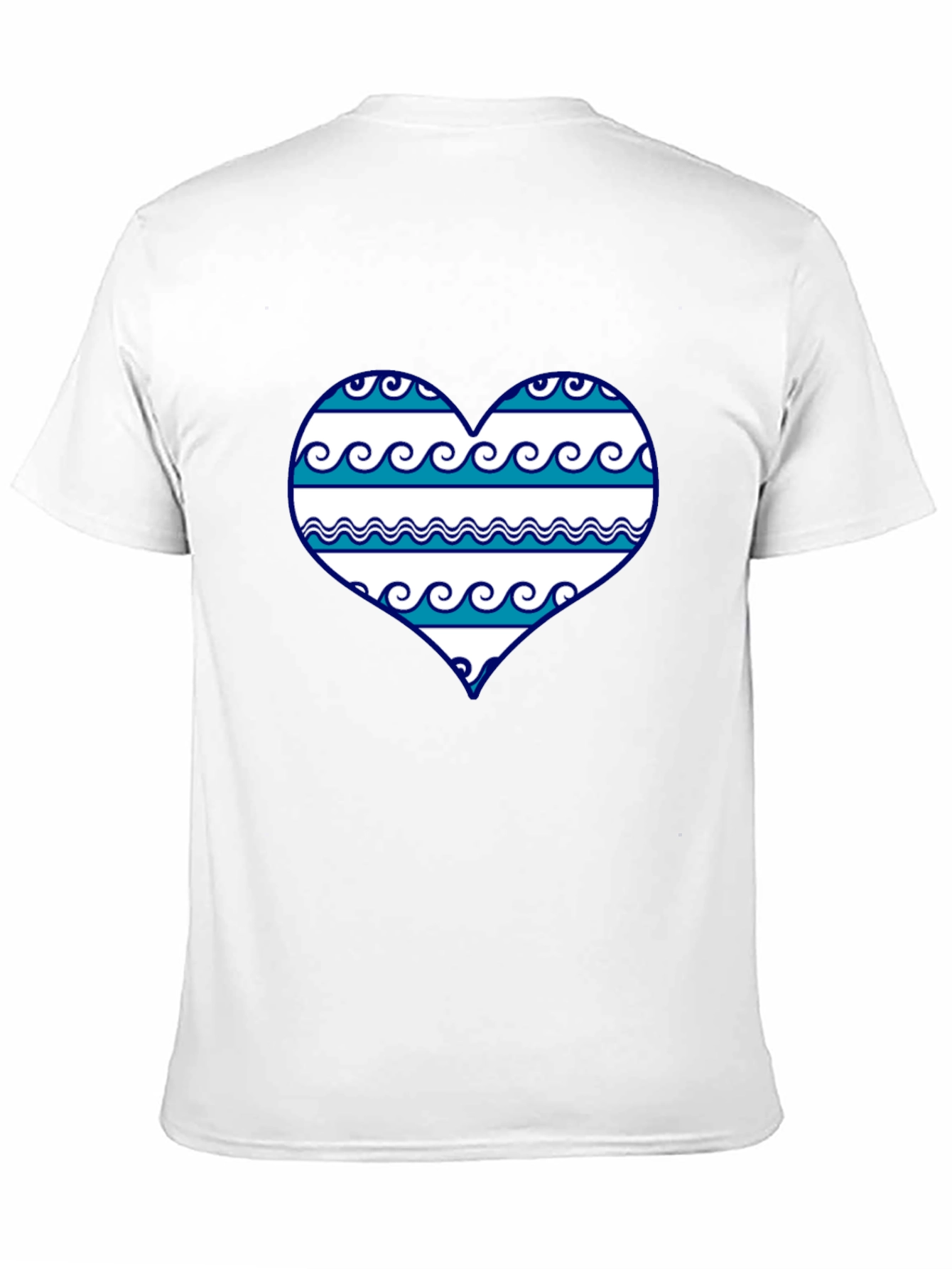 Wave Heart Tee - Beach Lovers Graphic T-Shirt