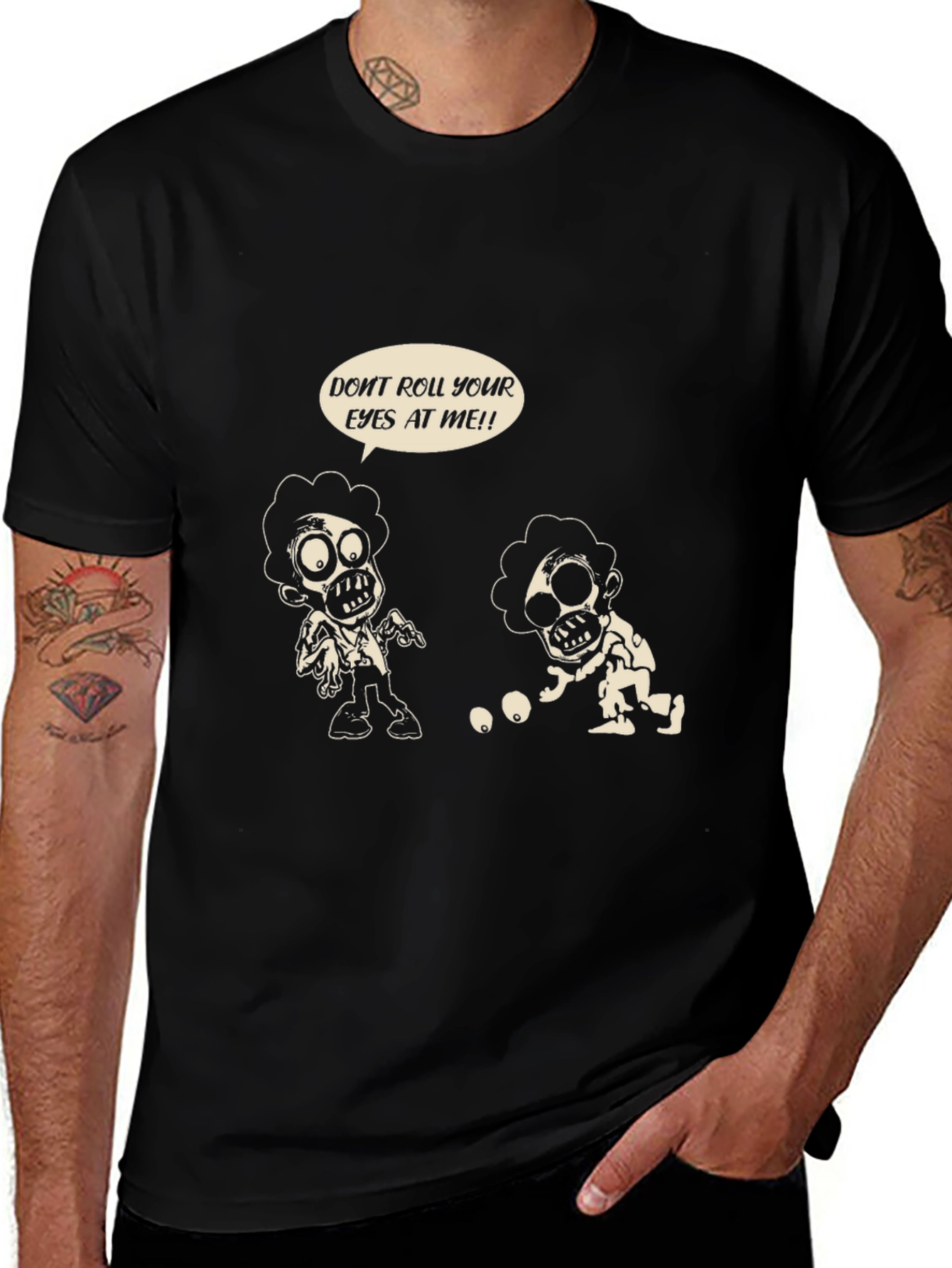 Zombie Eye-Rolling T-Shirt: Funny Graphic Tee