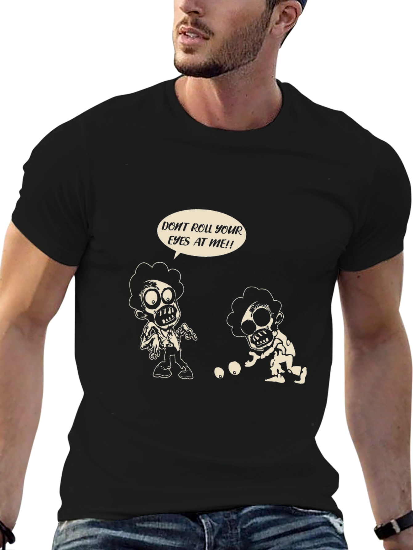 Zombie Eye-Rolling T-Shirt: Funny Graphic Tee