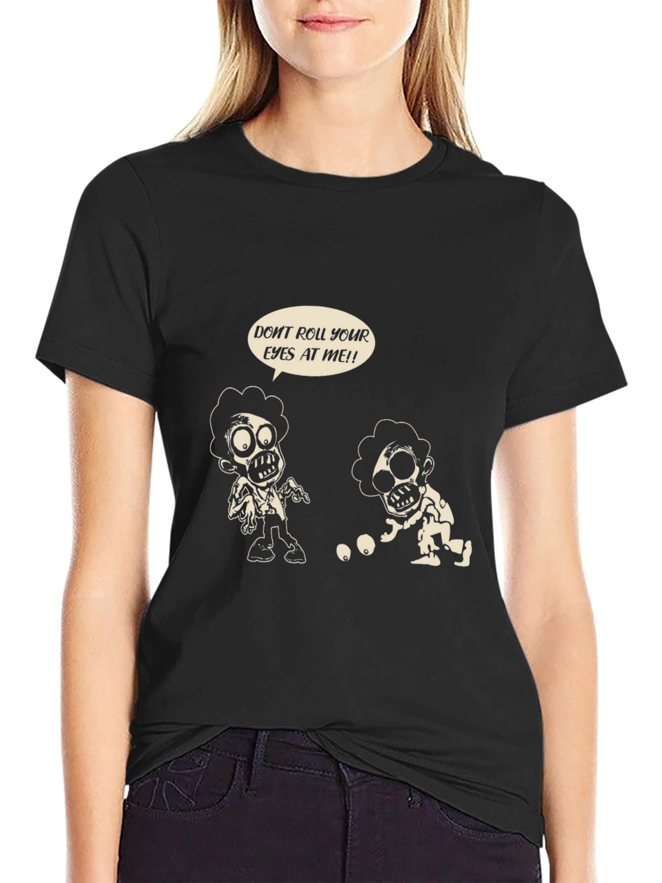 Zombie Eye-Rolling T-Shirt: Funny Graphic Tee