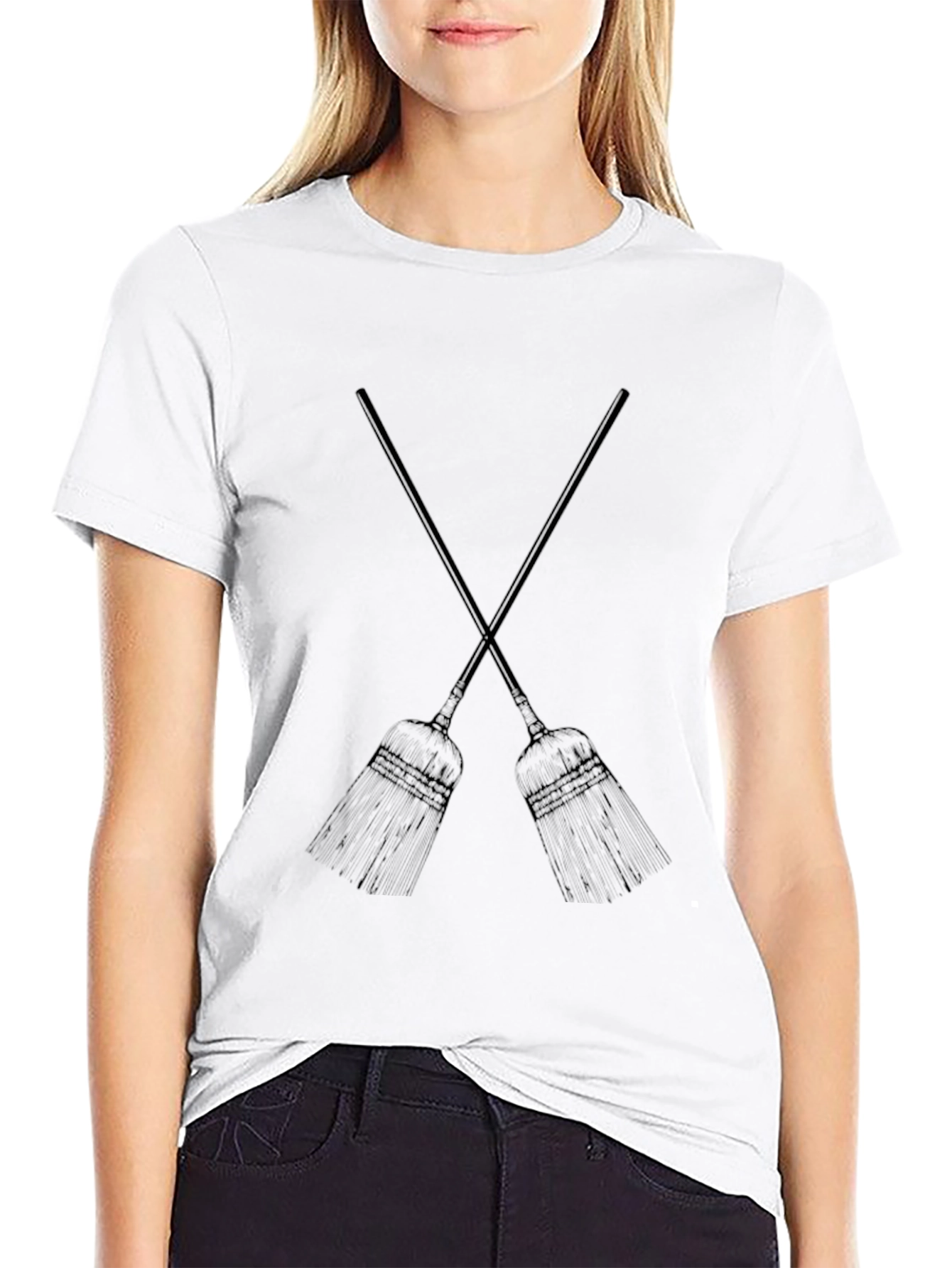 Crossed Brooms Graphic Tee