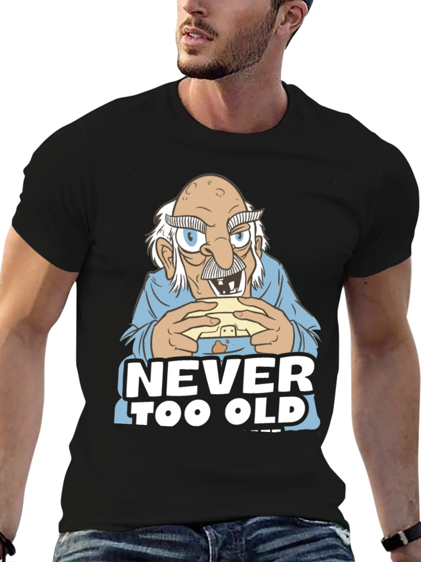 Never Too Old Cartoon Graphic Tee