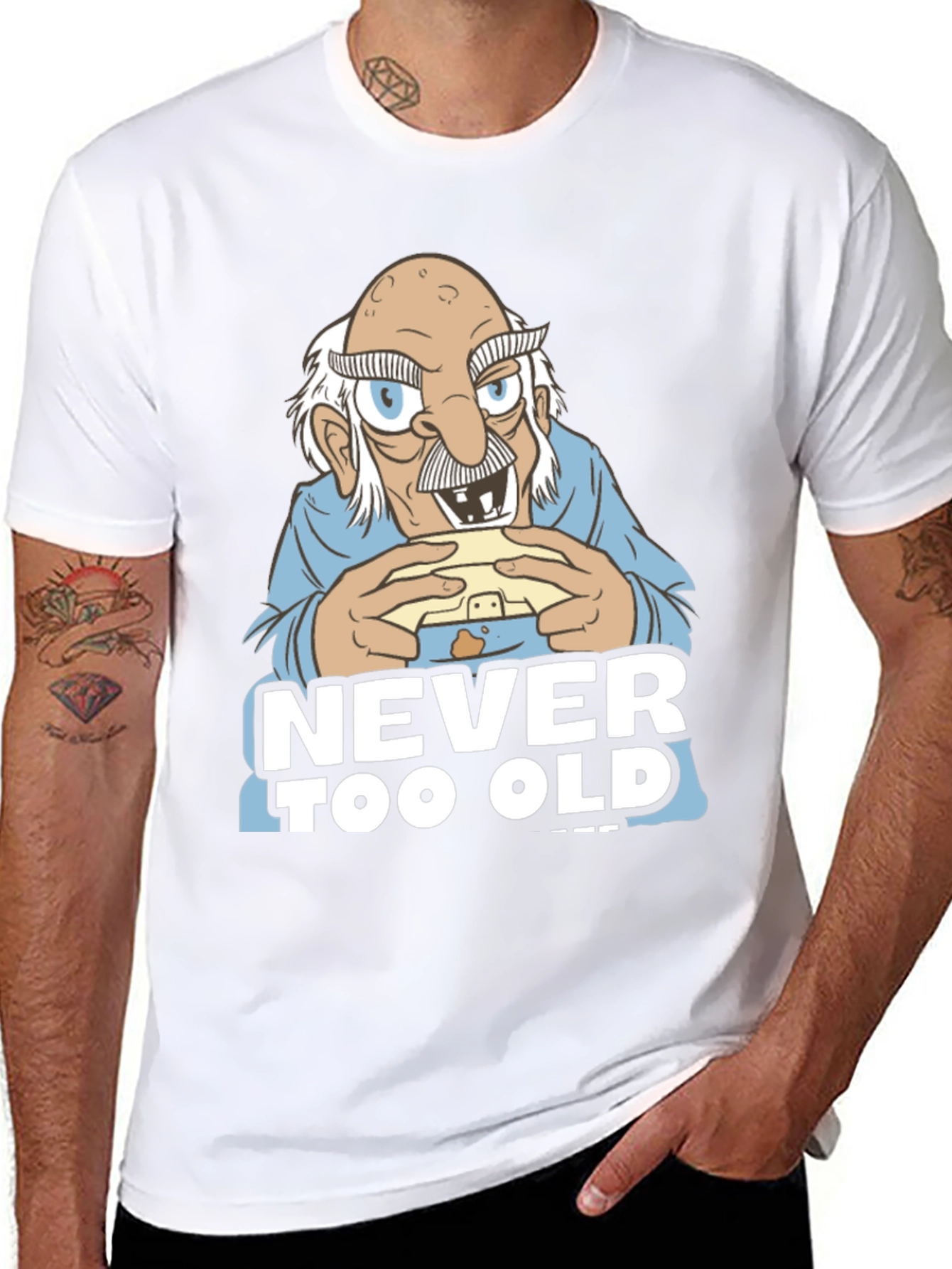 Never Too Old Cartoon Graphic Tee
