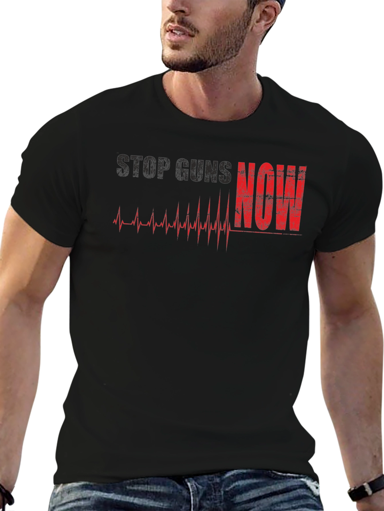 Stop Guns Now T-Shirt - Black Activist Tee