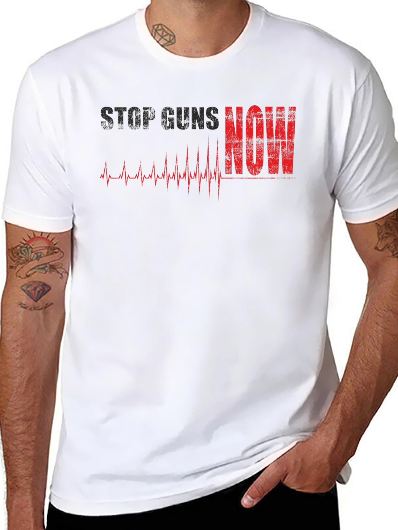 Stop Guns Now T-Shirt - Black Activist Tee