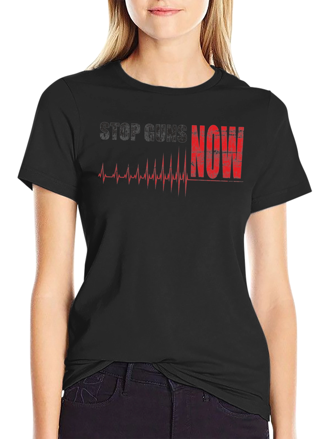 Stop Guns Now T-Shirt - Black Activist Tee