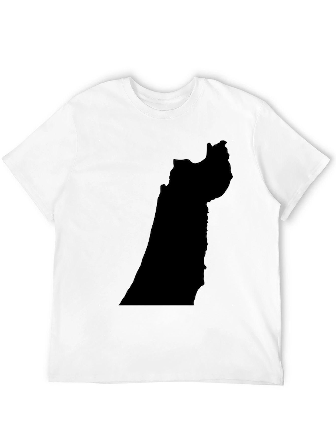 Black T-Shirt with Abstract Shape Design