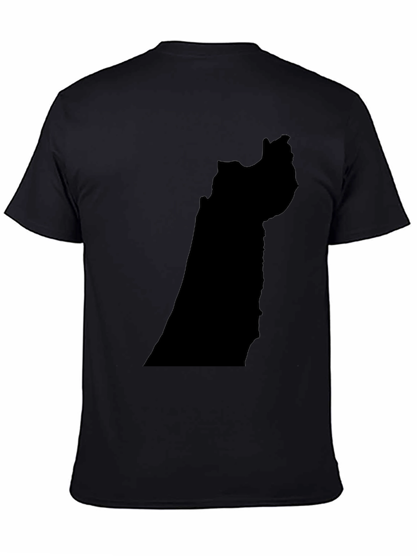 Black T-Shirt with Abstract Shape Design