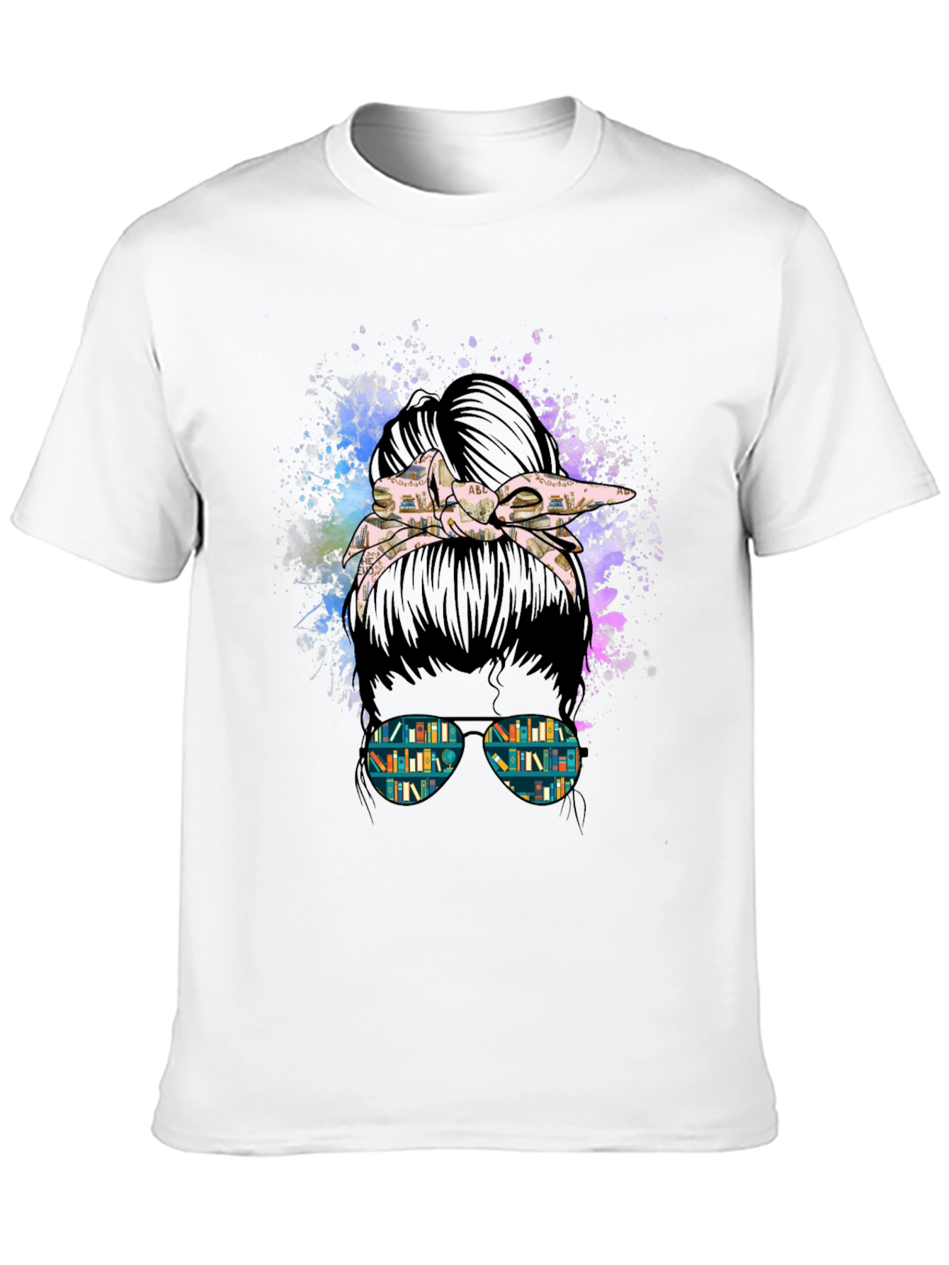 Book Lover Messy Bun T-Shirt