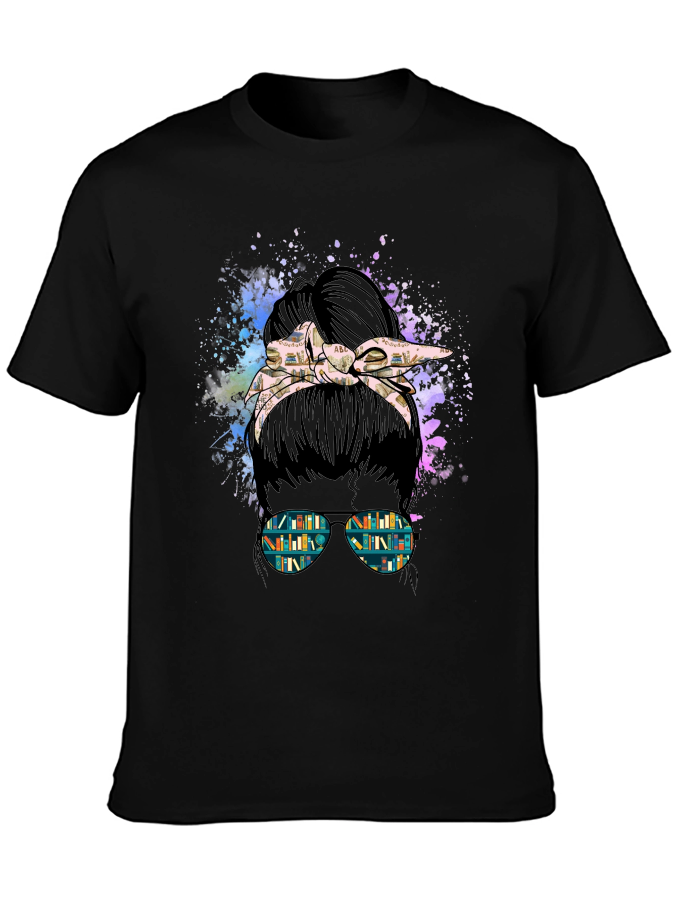 Book Lover Messy Bun T-Shirt