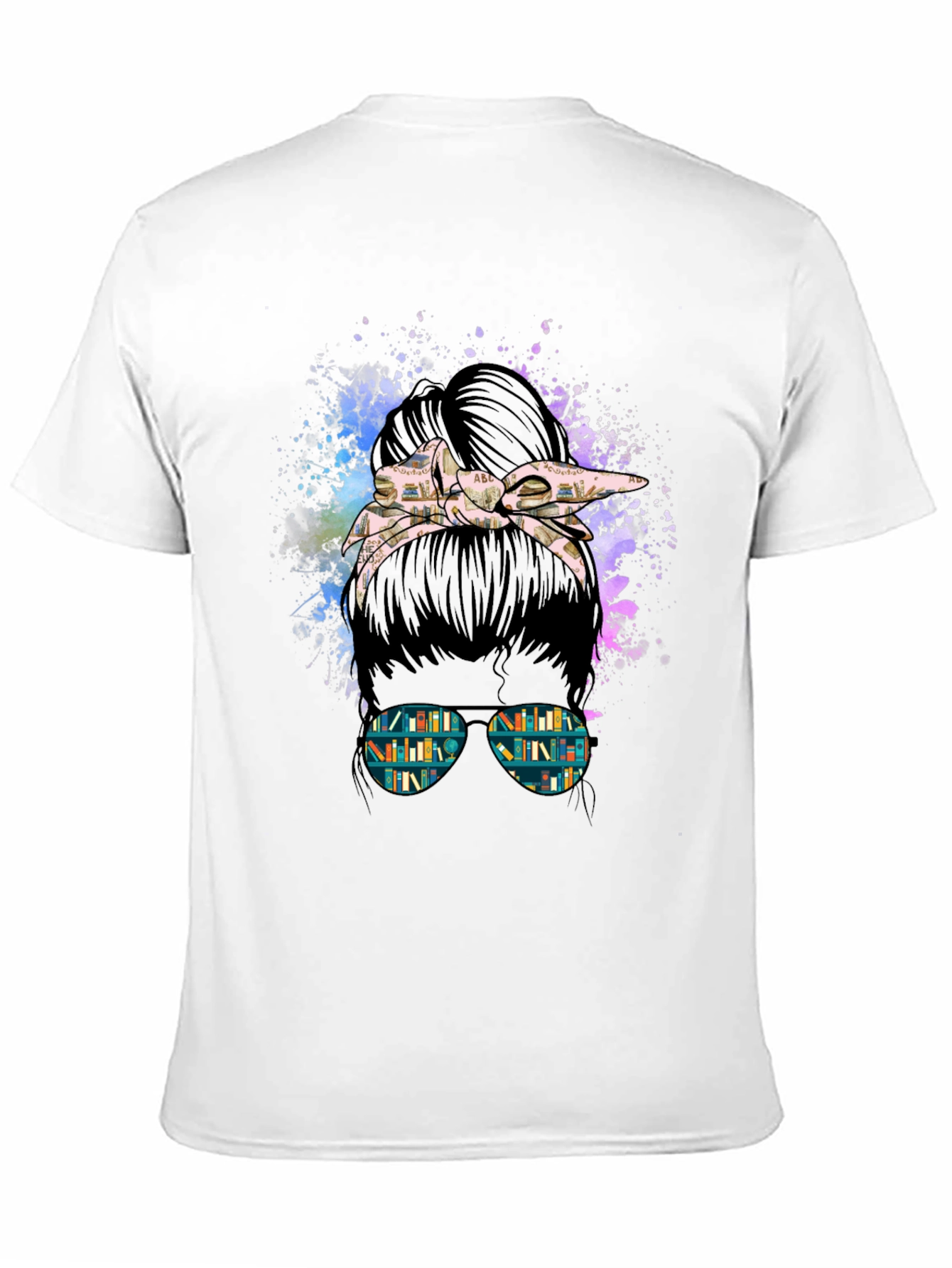 Book Lover Messy Bun T-Shirt