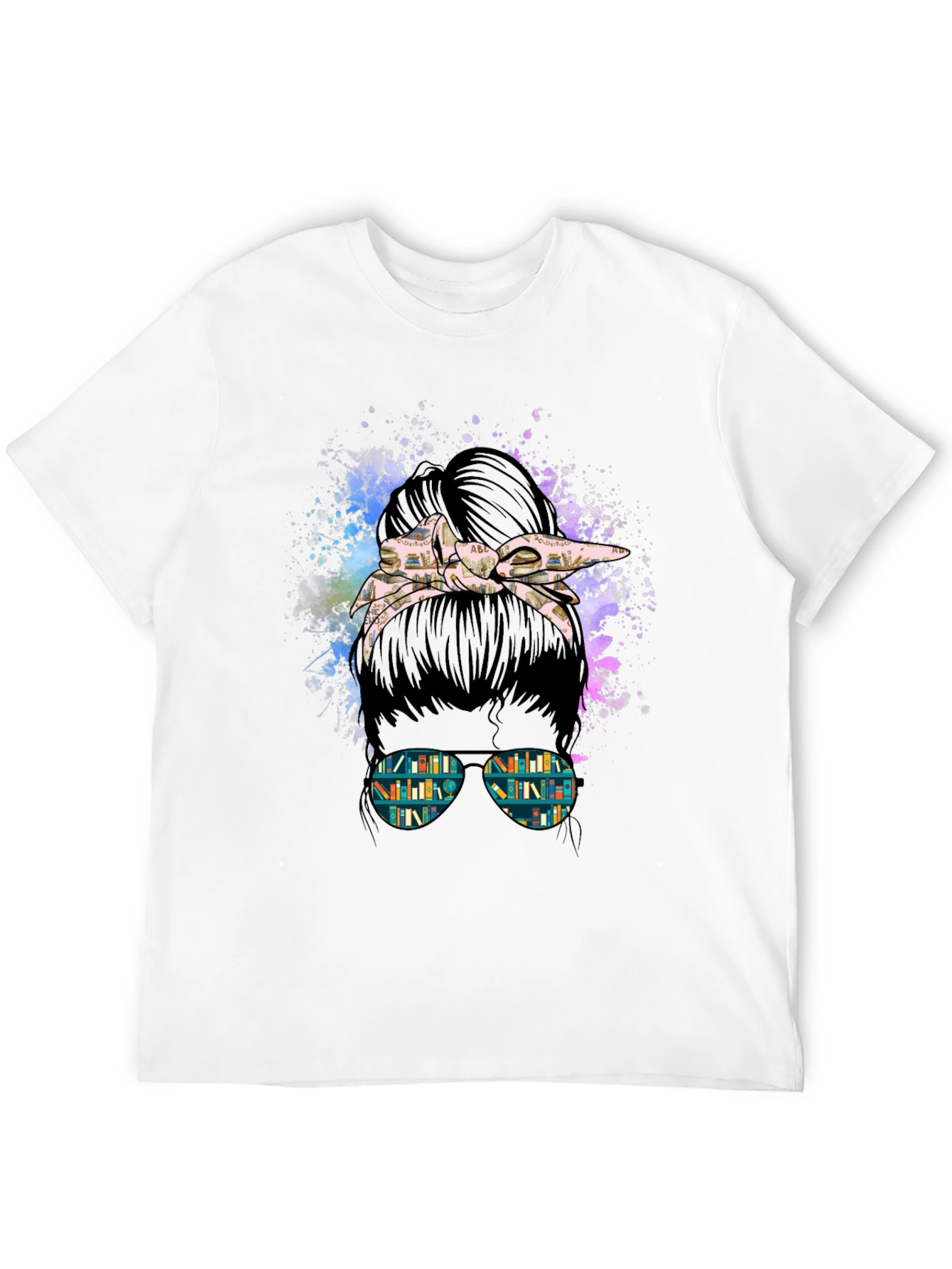 Book Lover Messy Bun T-Shirt