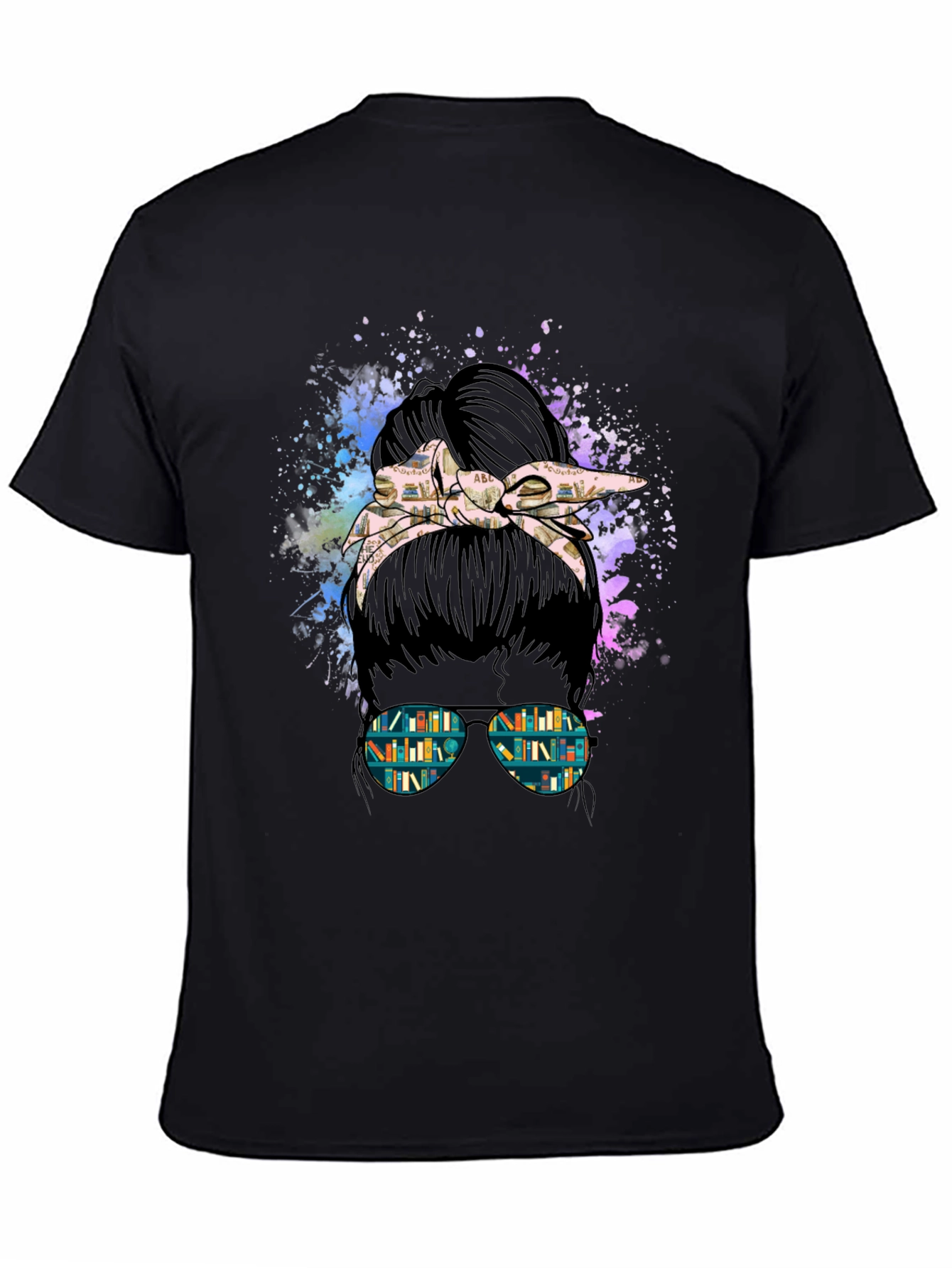 Book Lover Messy Bun T-Shirt