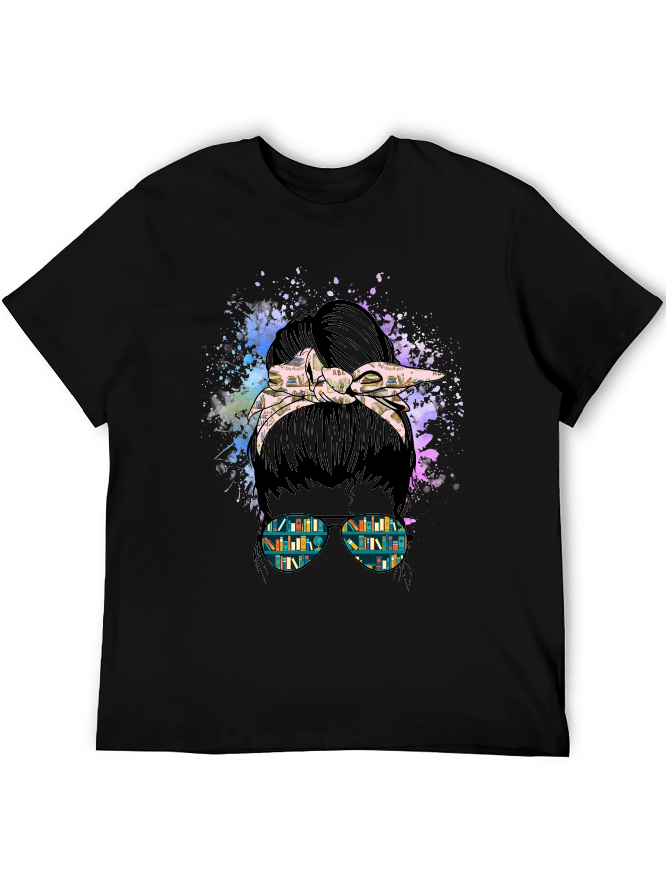 Book Lover Messy Bun T-Shirt